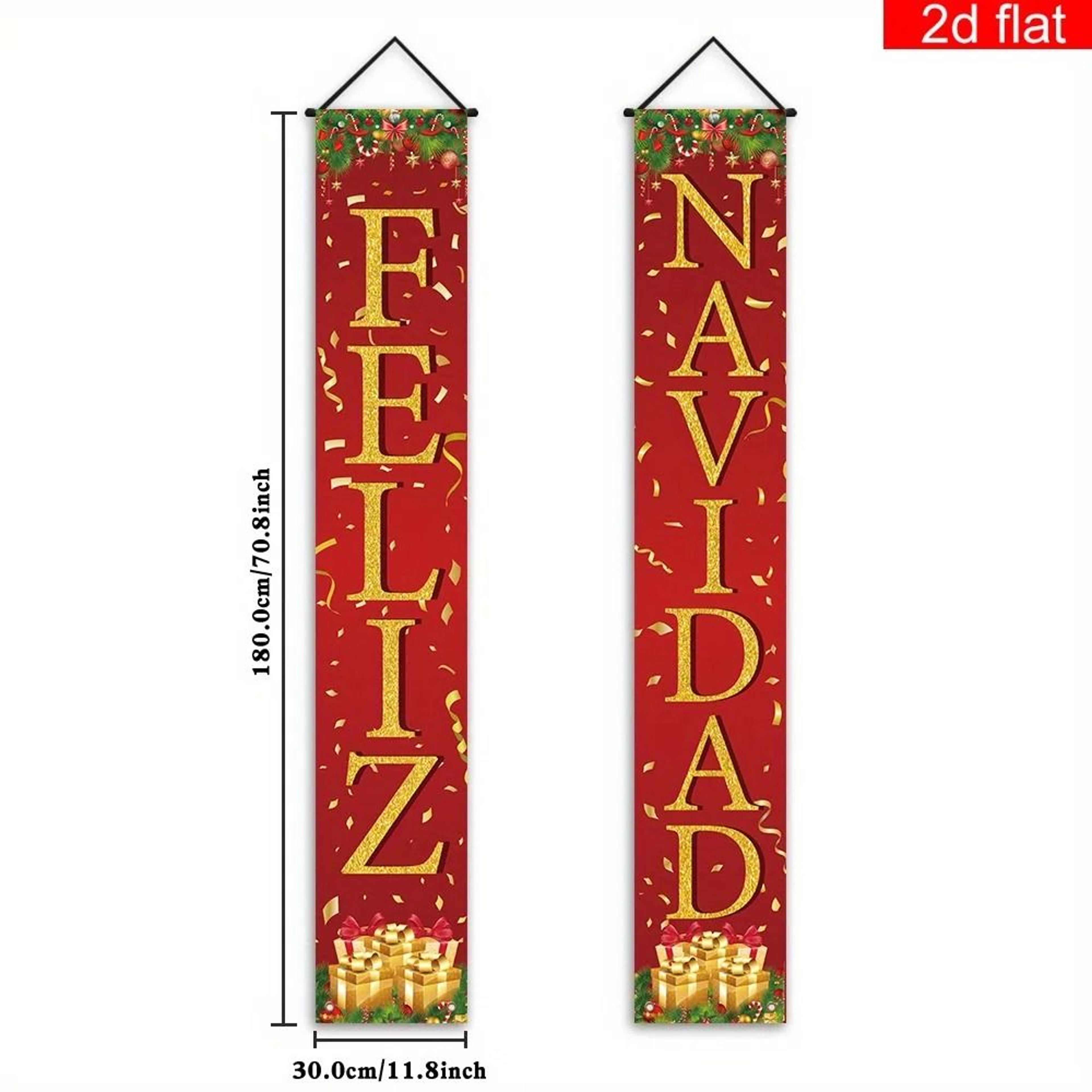 Spanish Merry Christmas Holiday Banner Set 5