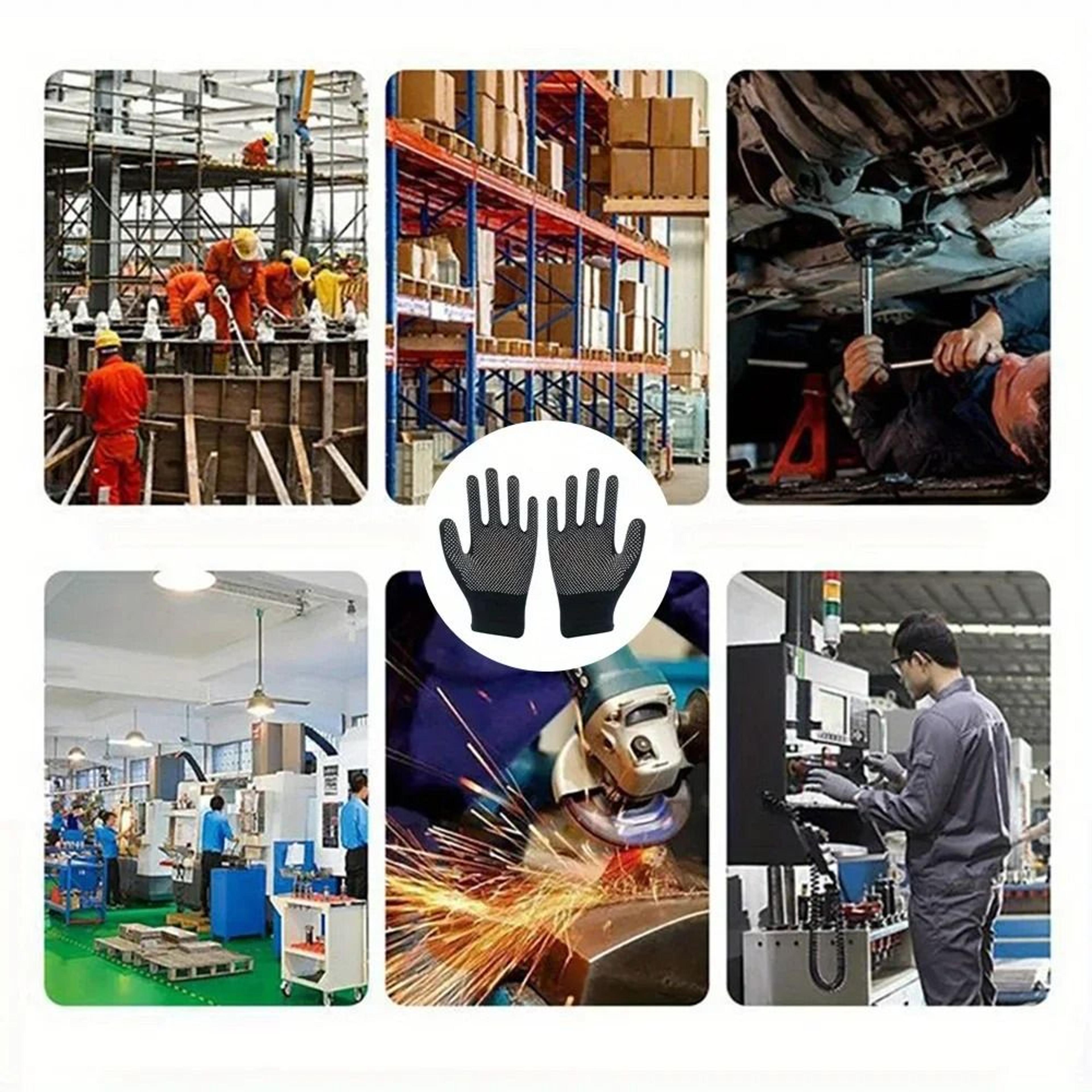 Premium Breathable Slip Resistant Work Gloves 6 Pairs 2
