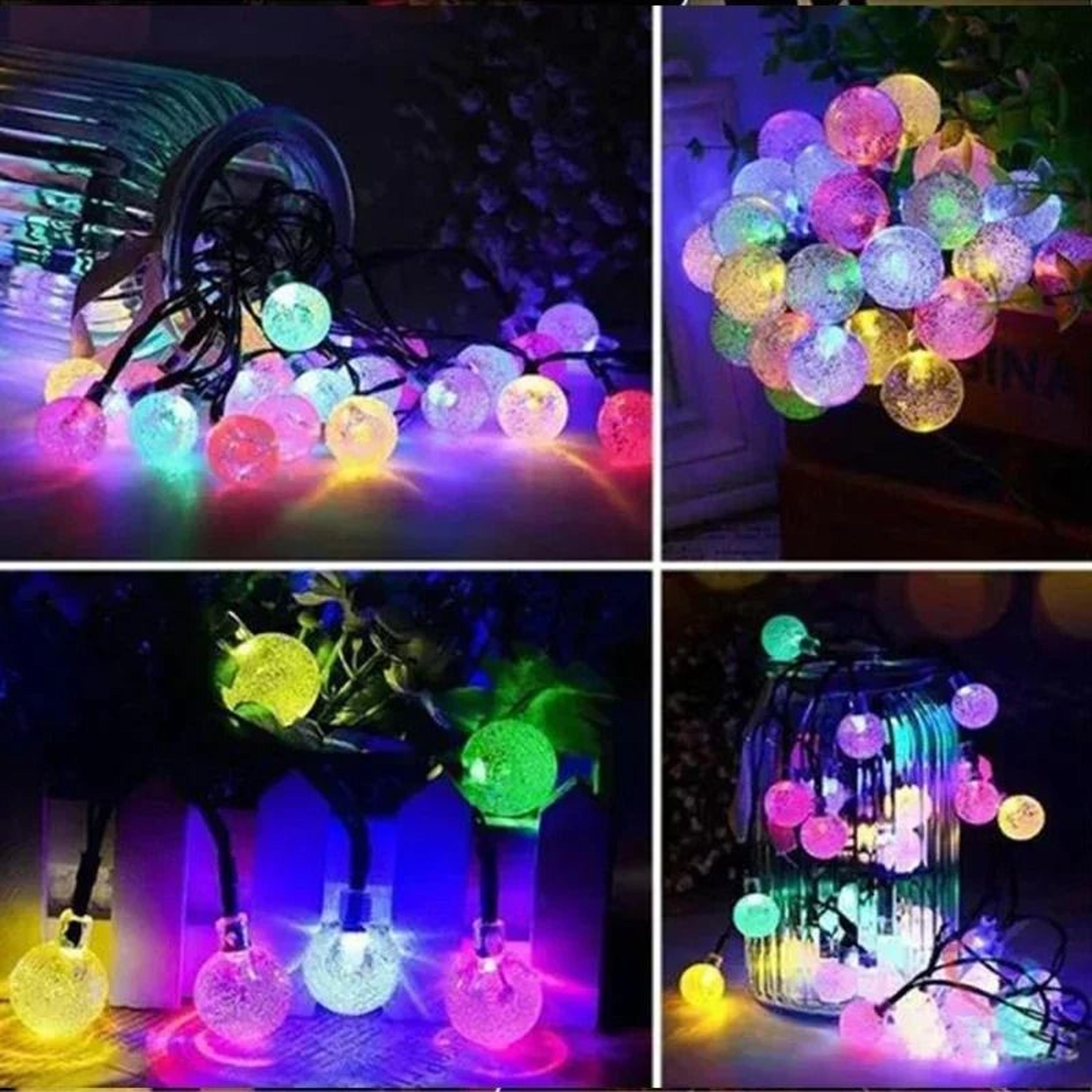 Solar String Lights Outdoor Crystal Fairy Light Set 4