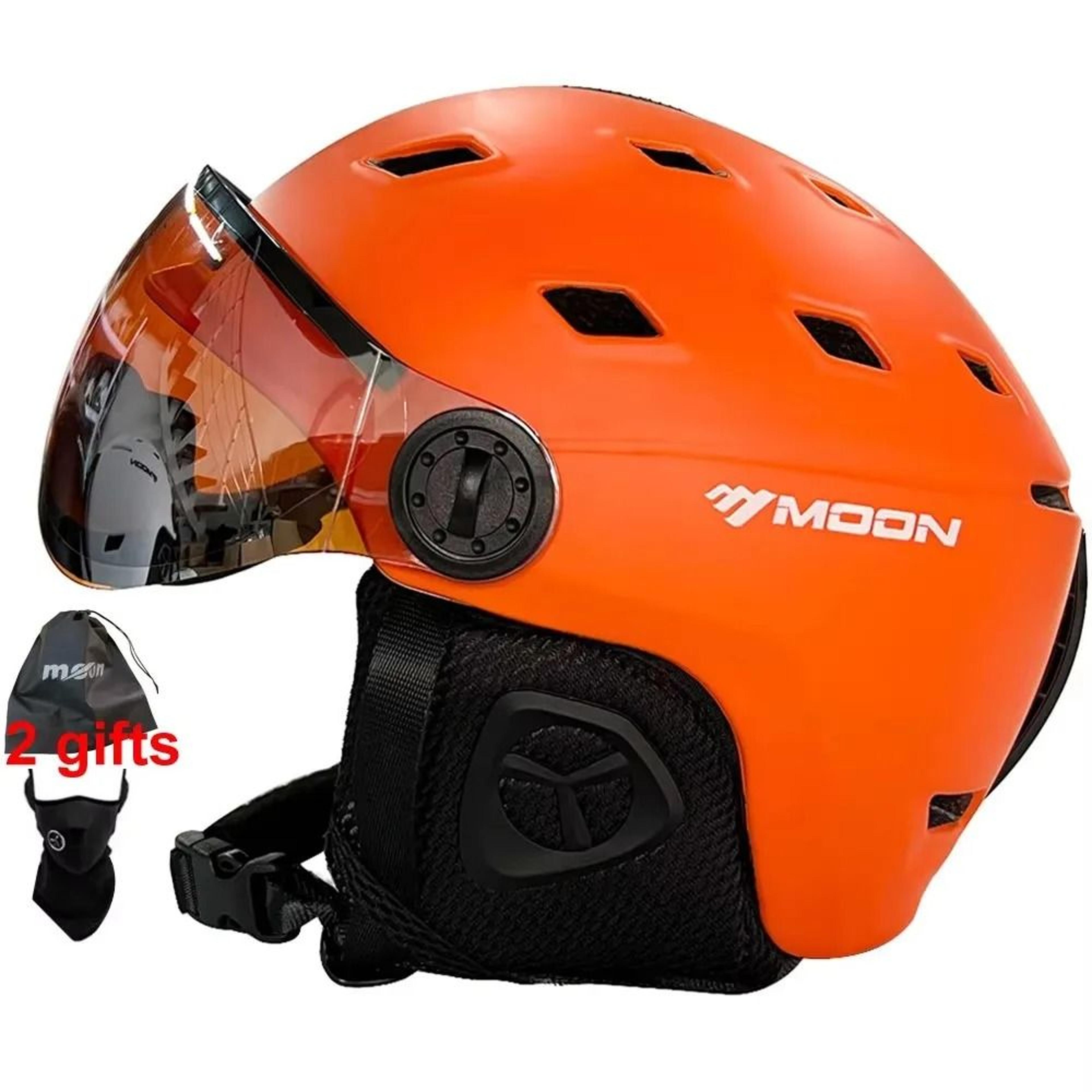 Integrally Molded PC EPS Skiing Helmet With BuiltIn Goggles 10
