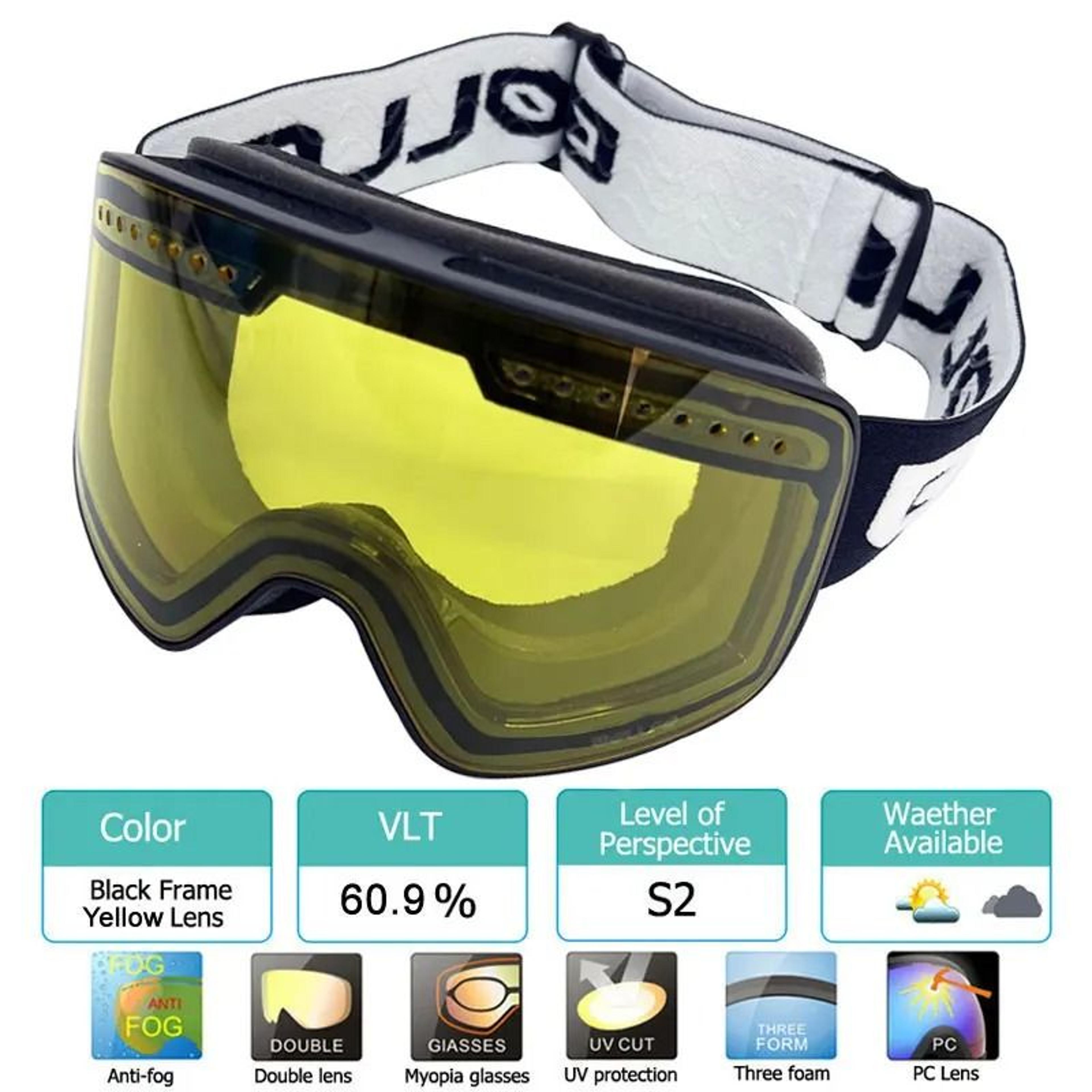 Magnetic Double Layer Polarized Ski Goggles With UV400 Protection 14
