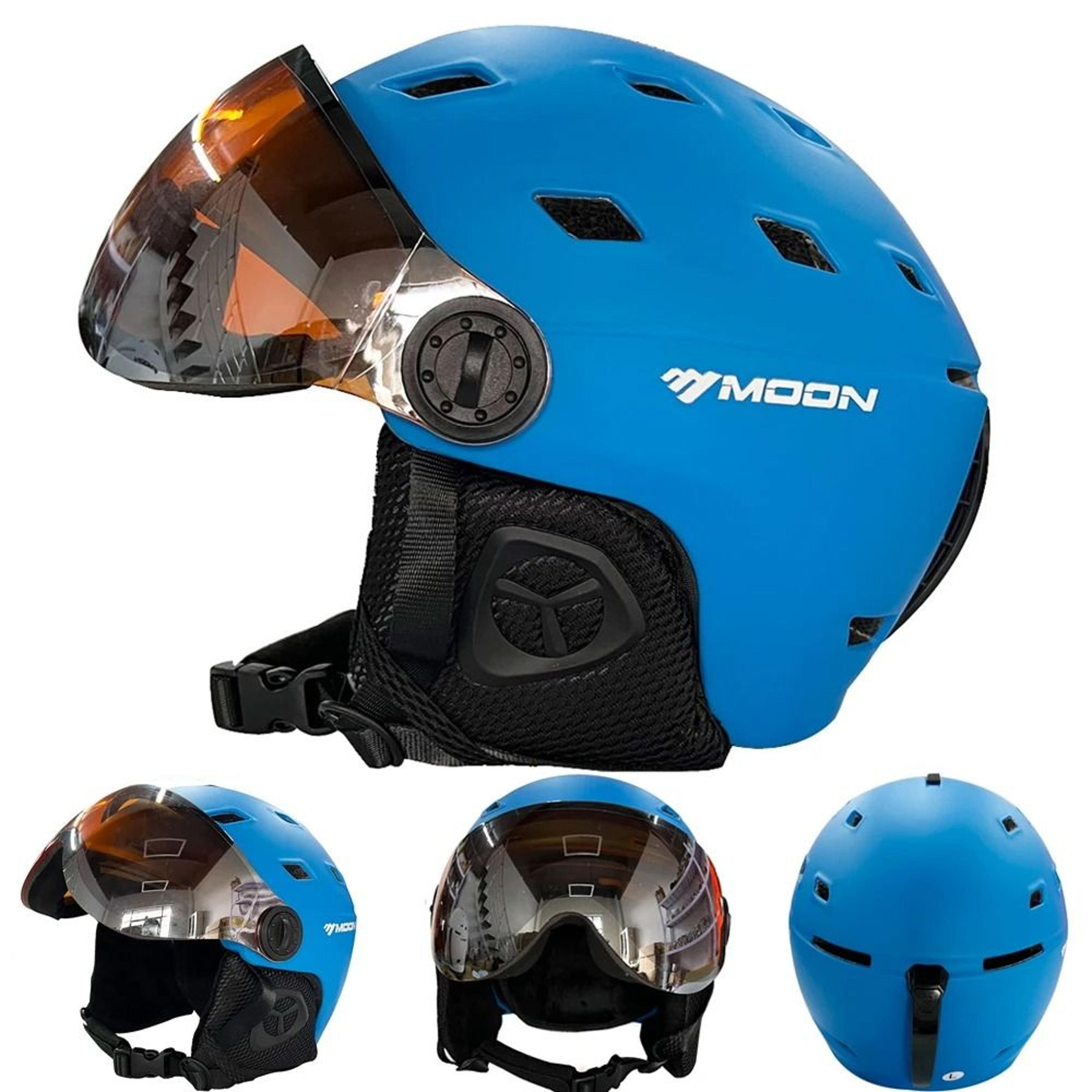 Integrally Molded PC EPS High Quality Ski Helmet With Goggles 4