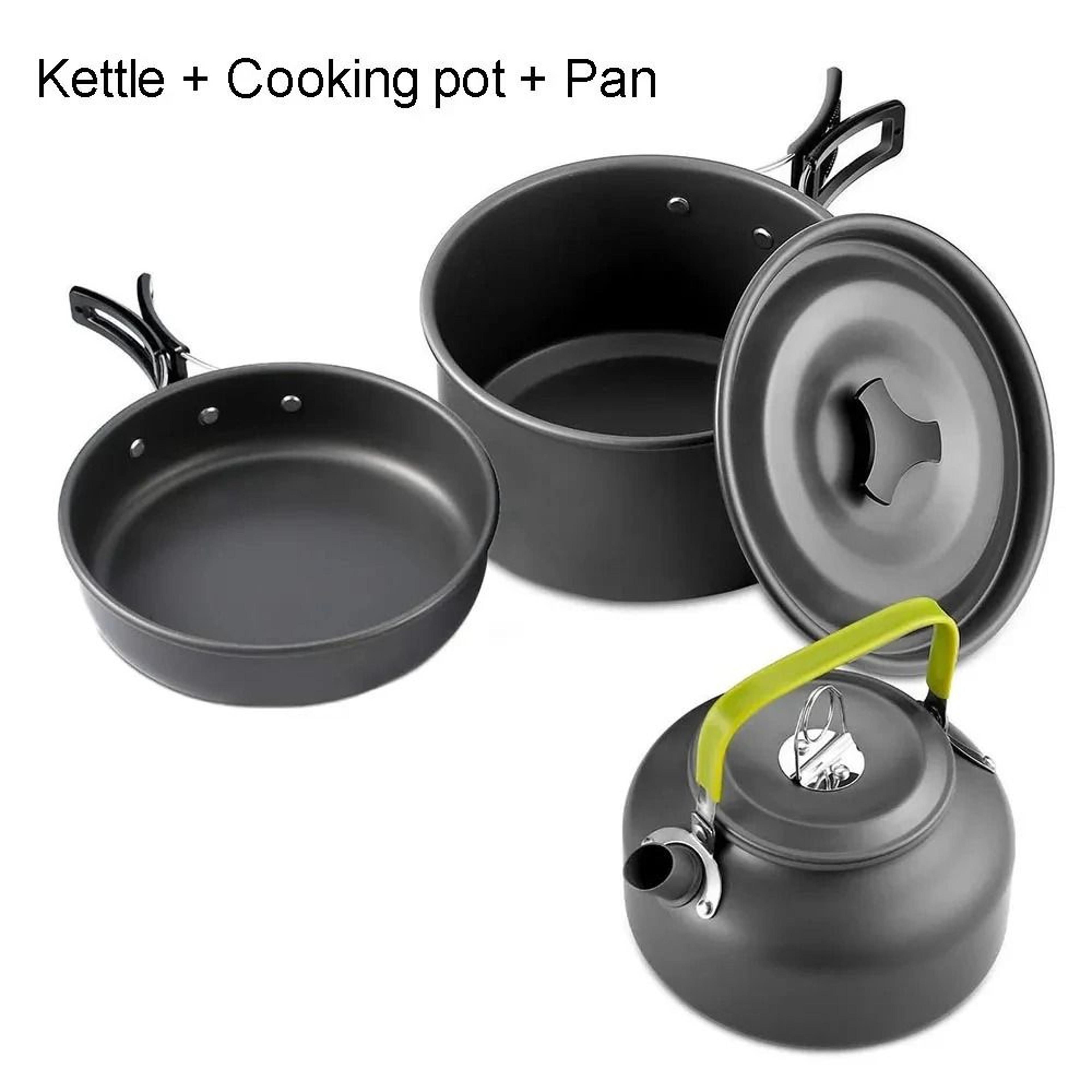 Aluminum NonStick Outdoor Camping Cookware Set 8