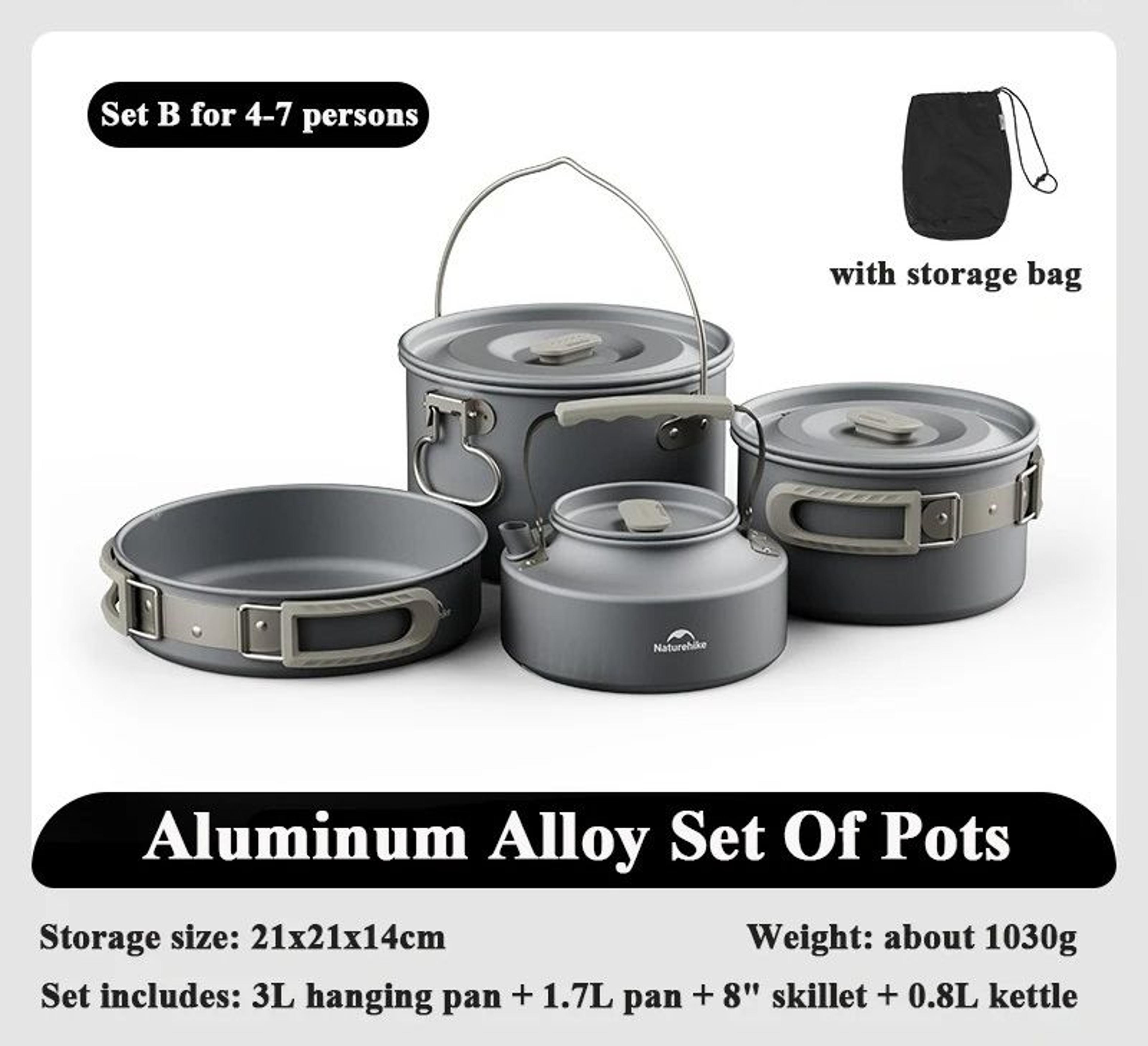 Aluminum Alloy Group Camping Cookware Set 12