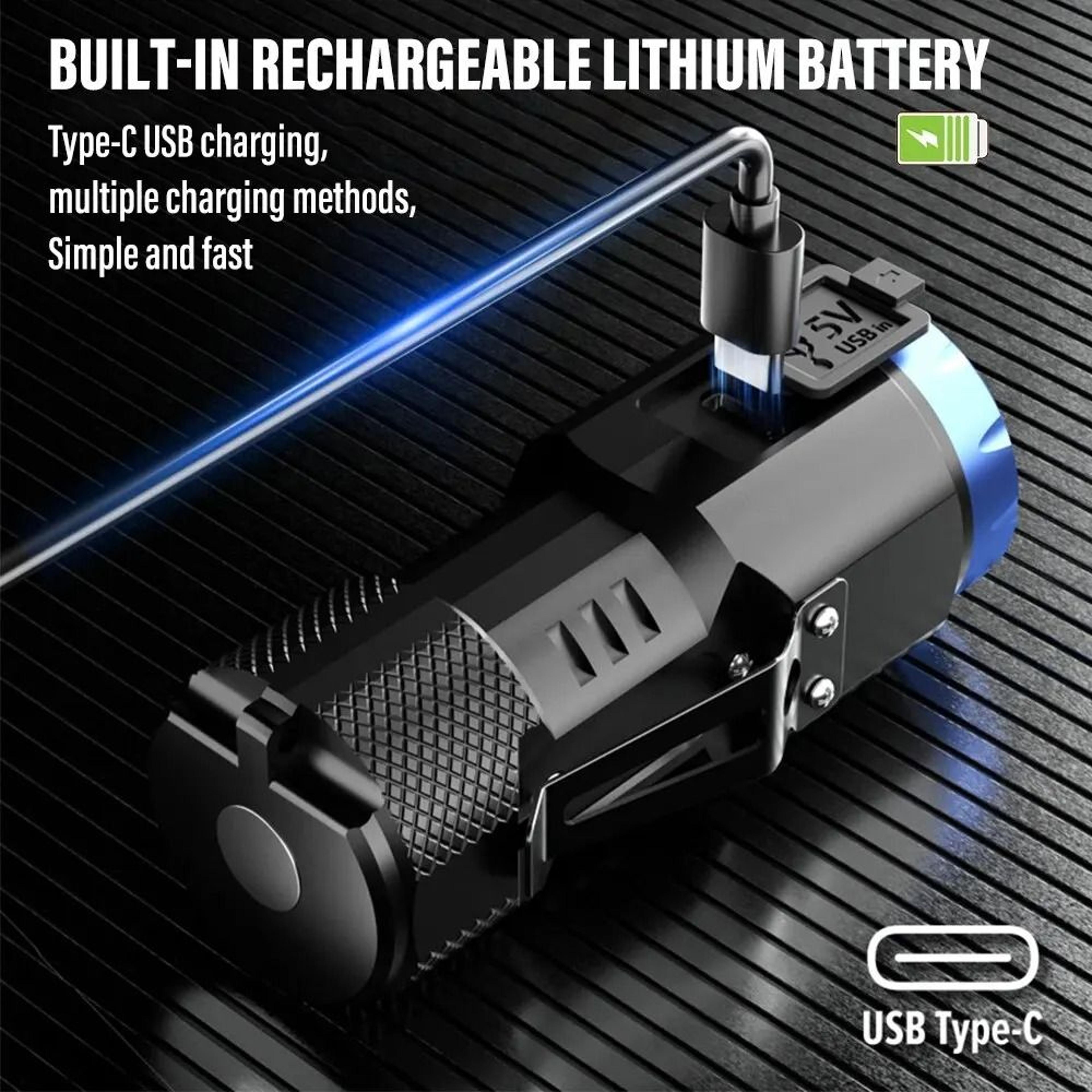 Mini Multi Function Rechargeable LED Flashlight 1