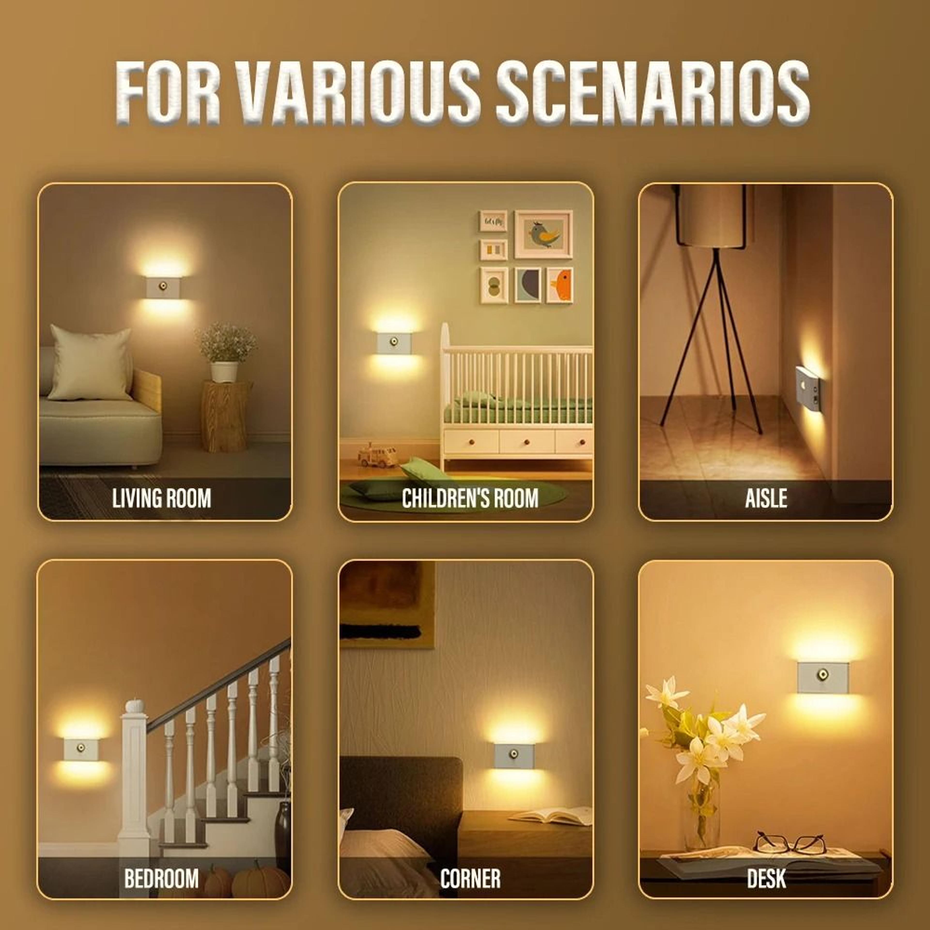Smart Motion Sensor Night Light  Wireless Rechargeable Home Safety Lamp 4