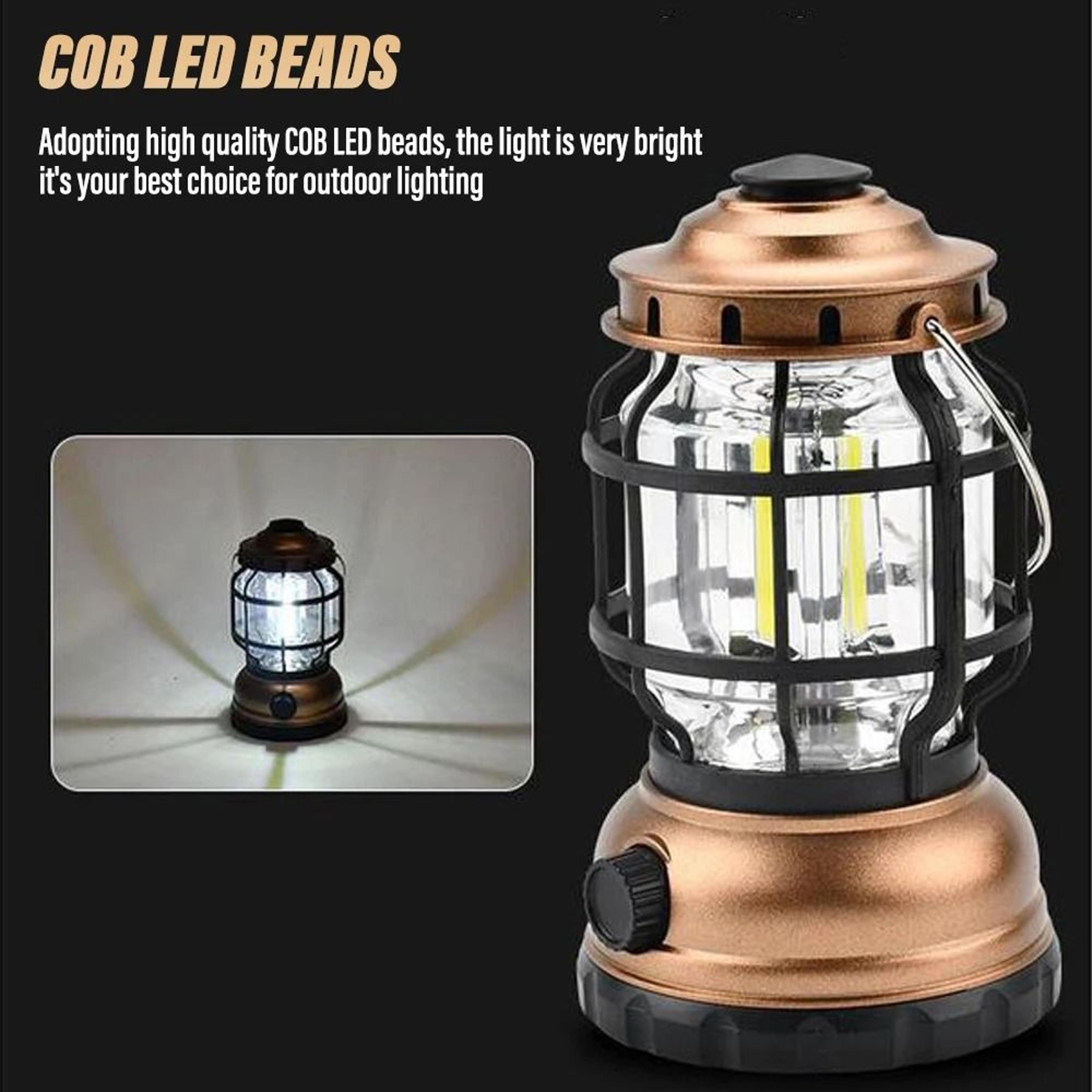 Vintage Dimmable LED Camping Lantern  HighOutput Portable Outdoor Searchlight 4