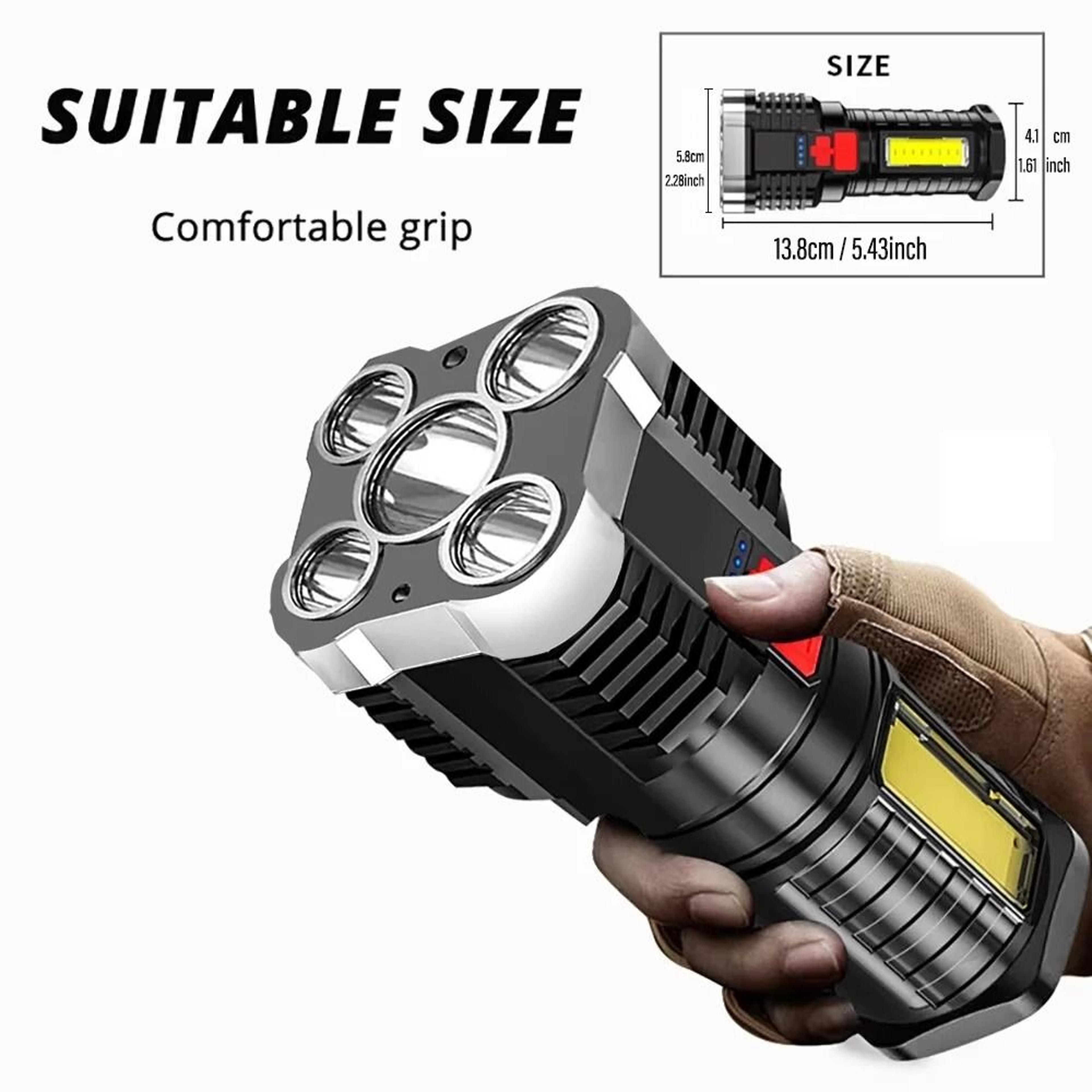 UltraBright 5LED Tactical Spotlight  HighPower Rechargeable Outdoor Lantern 3
