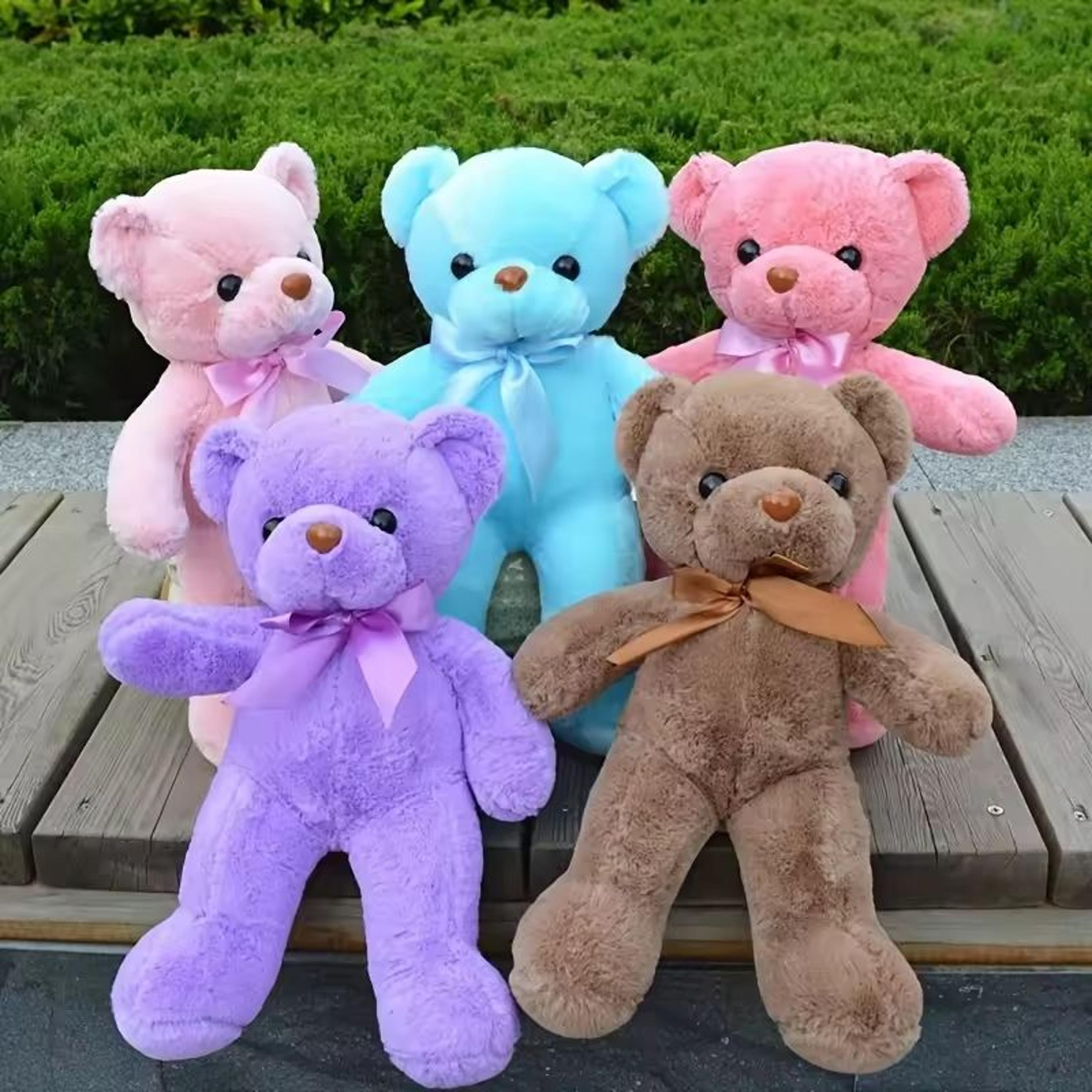 Charming Ribbon Teddy Bear  Premium Soft Plush Toy For Gifting  Decor 1