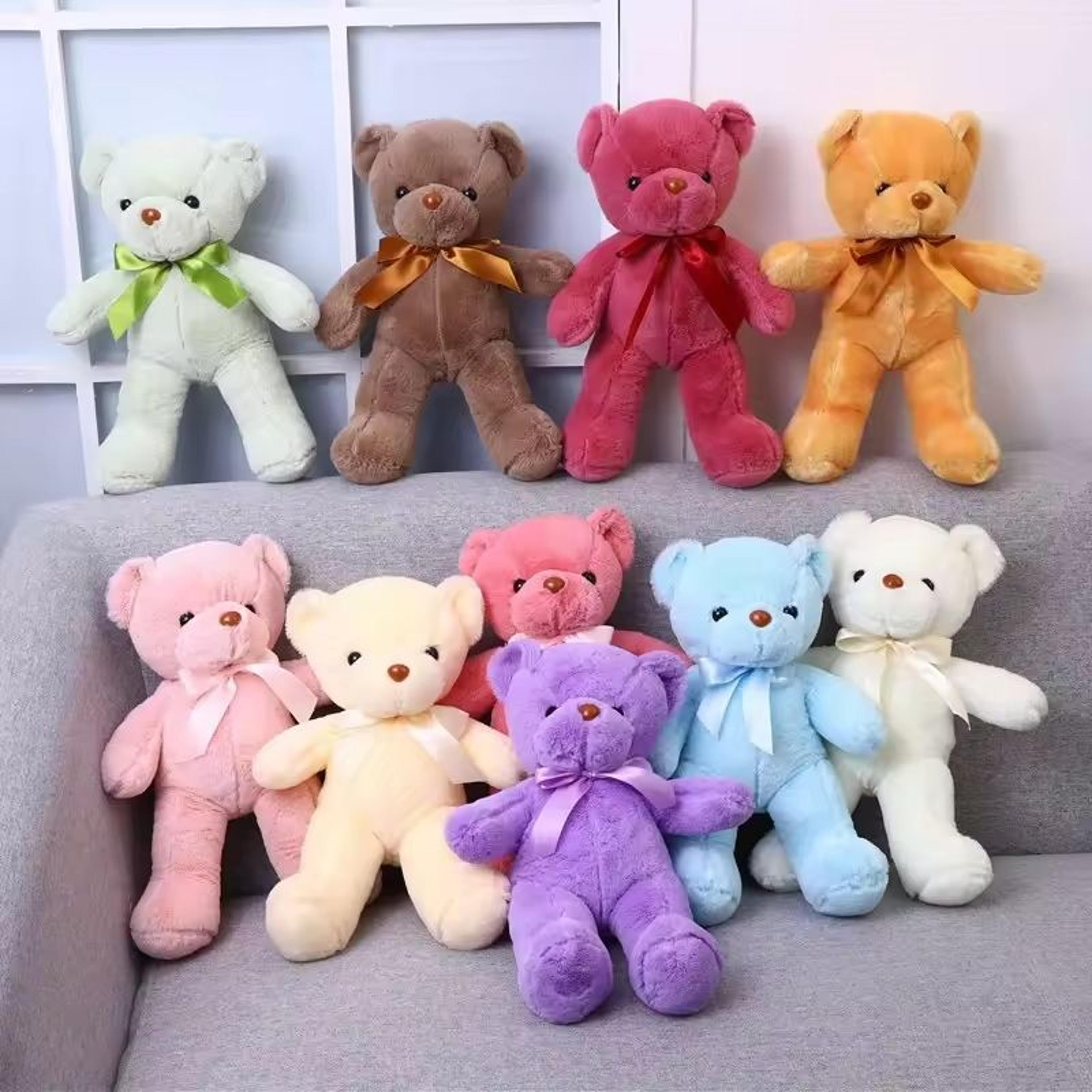 Charming Ribbon Teddy Bear  Premium Soft Plush Toy For Gifting  Decor 4
