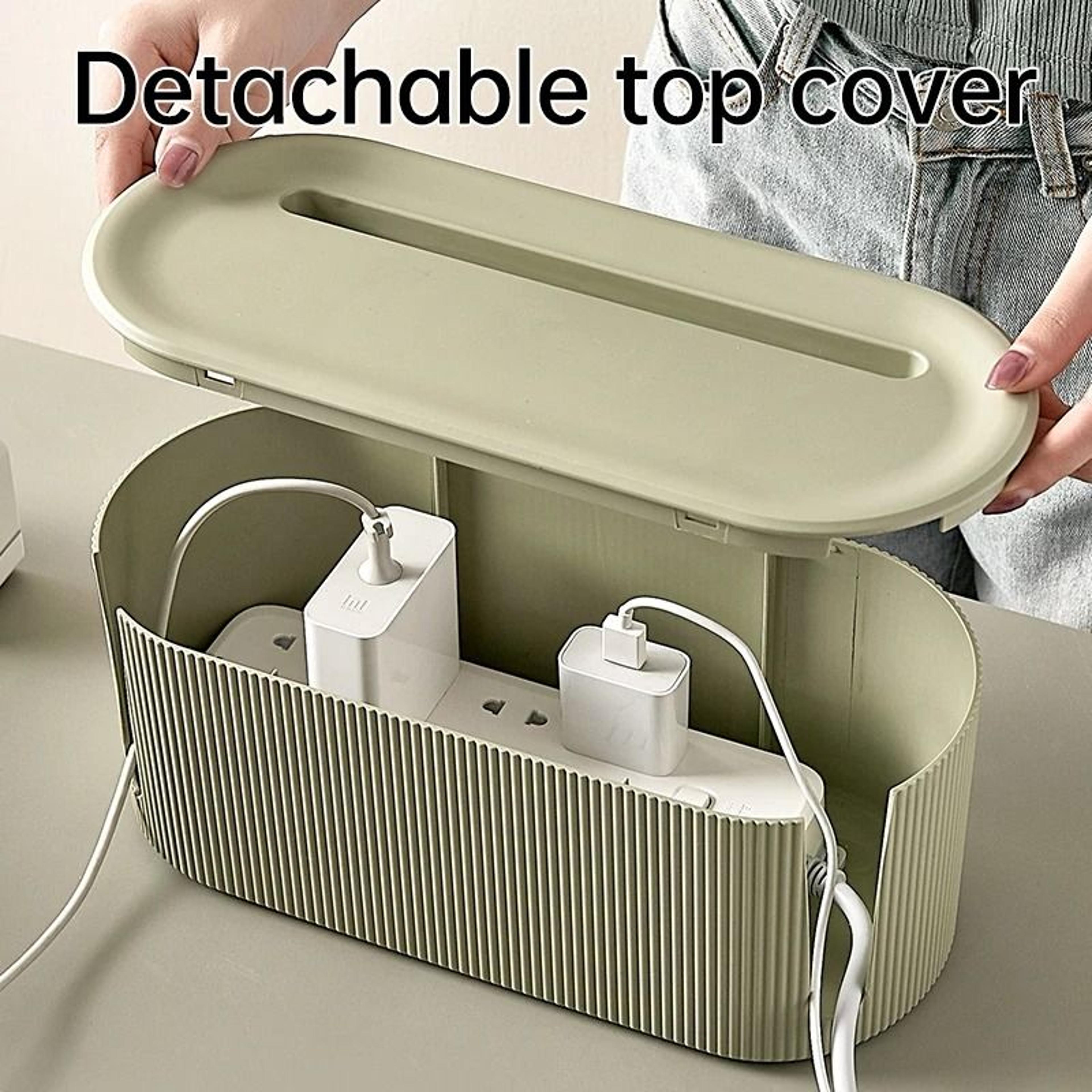 Nordic Style Cable Management Box  Sleek Desktop Organizer For Power Strips  WiFi Routers 5