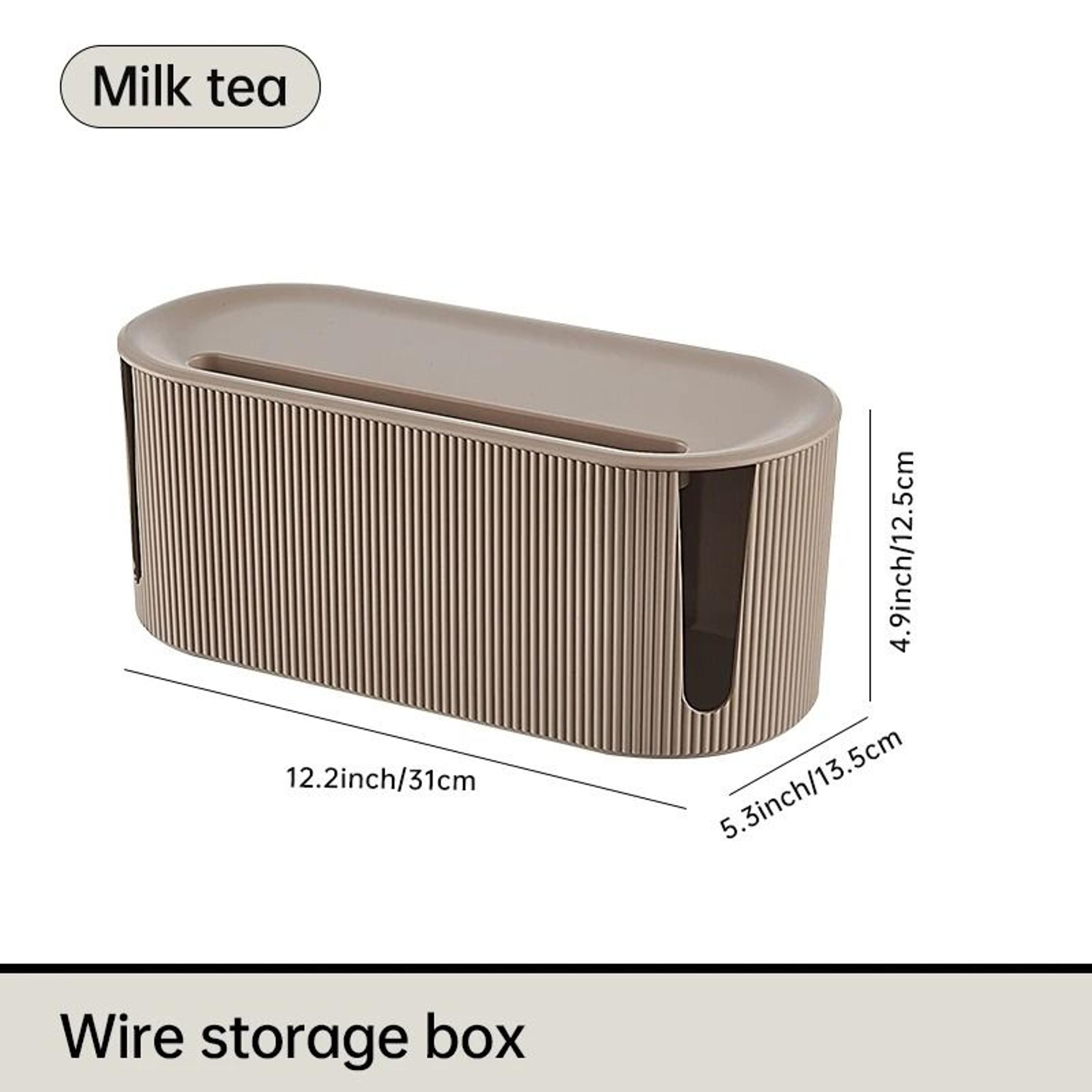 Nordic Style Cable Management Box  Sleek Desktop Organizer For Power Strips  WiFi Routers 6