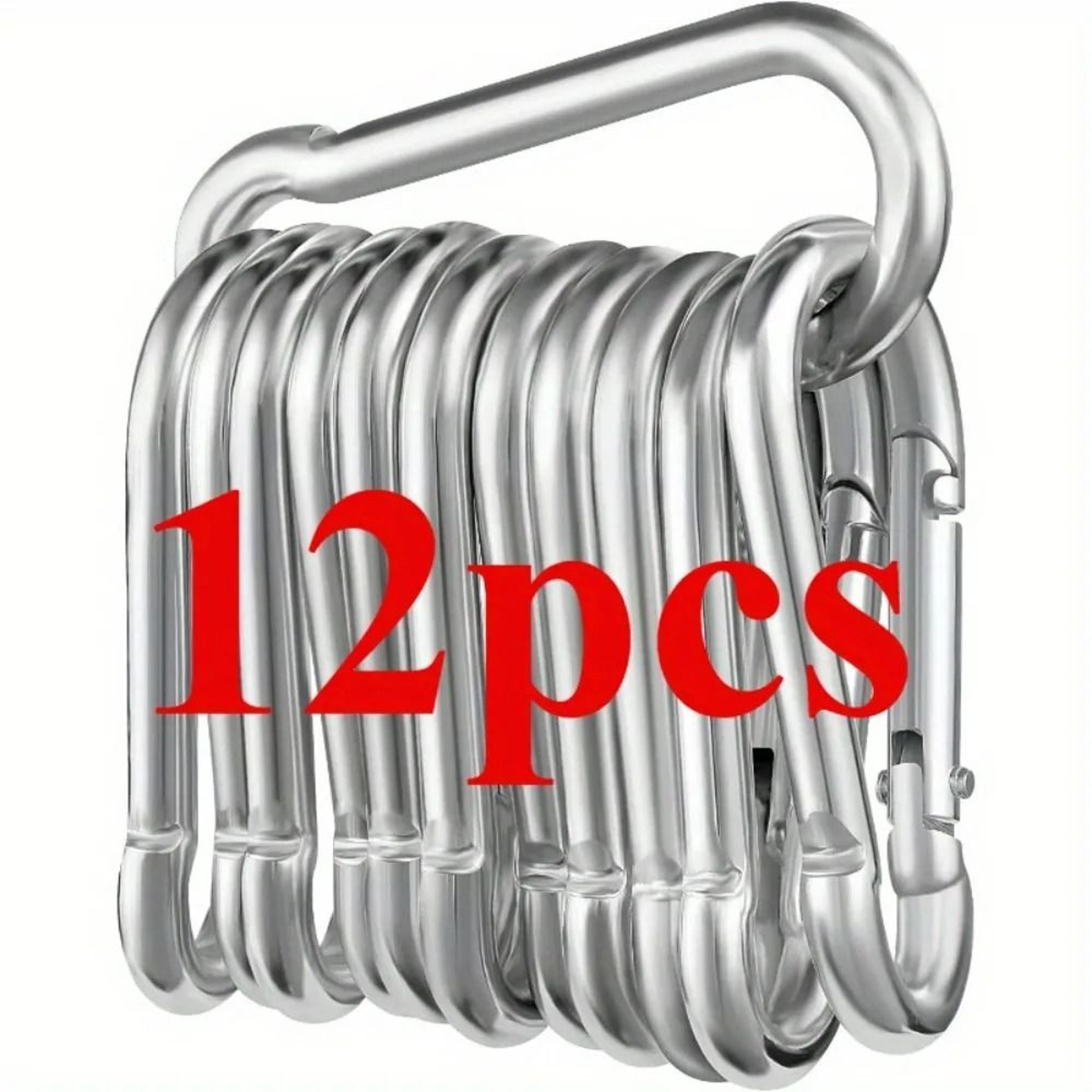 12Piece IndustrialStrength Carabiner Set  RustResistant MultiPurpose Snap Hooks 6