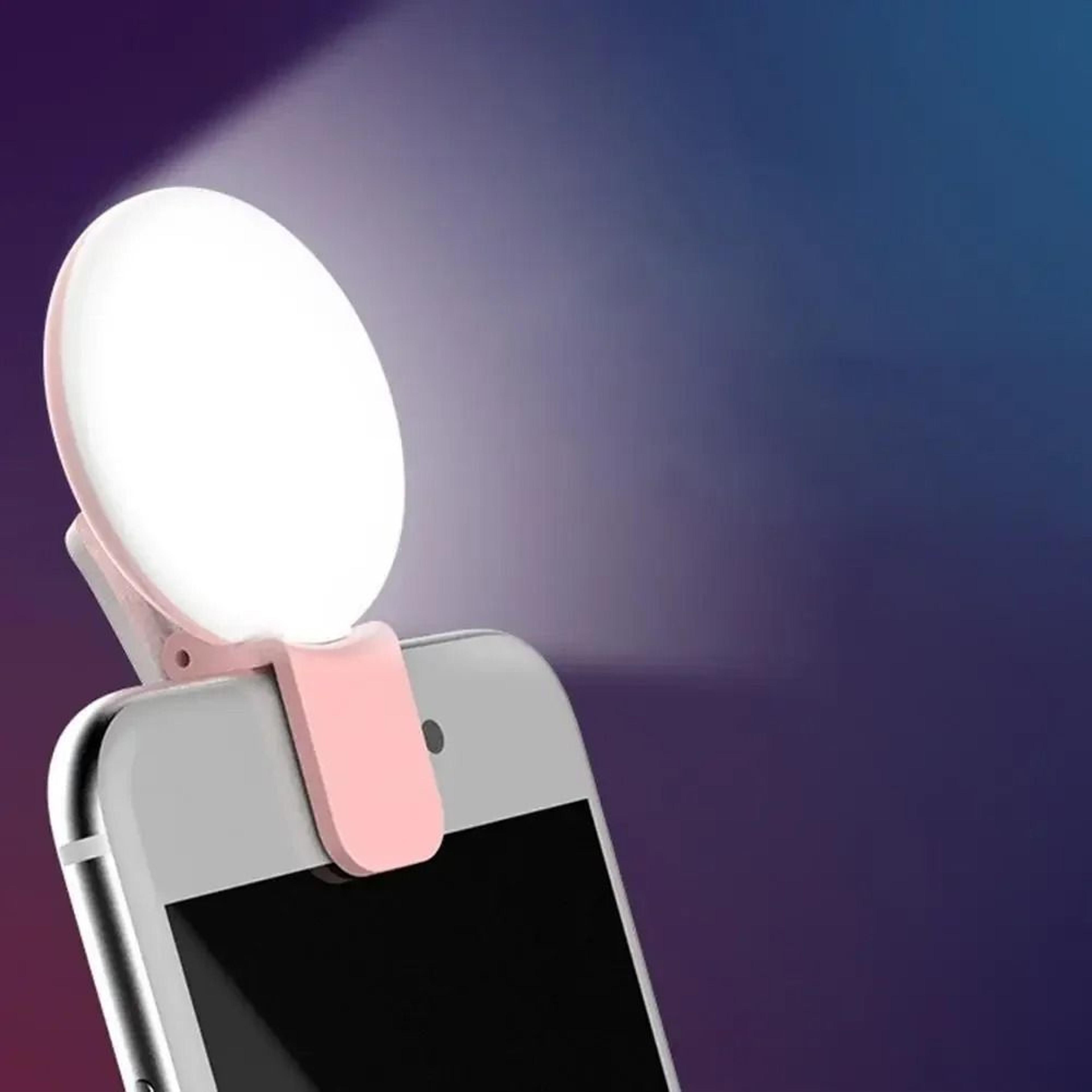 Portable Mini LED Selfie Ring Light  ThreeMode Dimmable ClipOn Fill Light 0