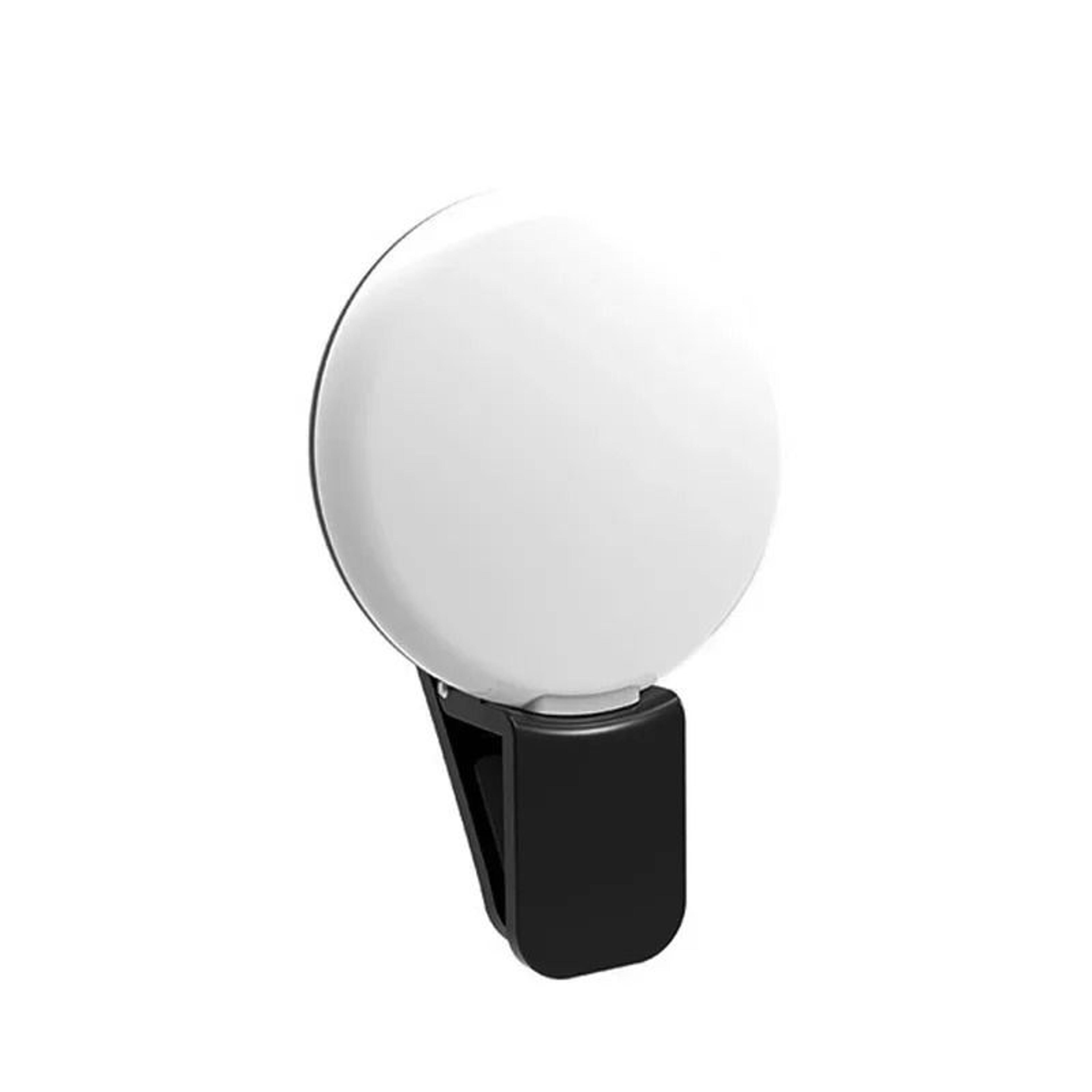 Portable Mini LED Selfie Ring Light  ThreeMode Dimmable ClipOn Fill Light 9
