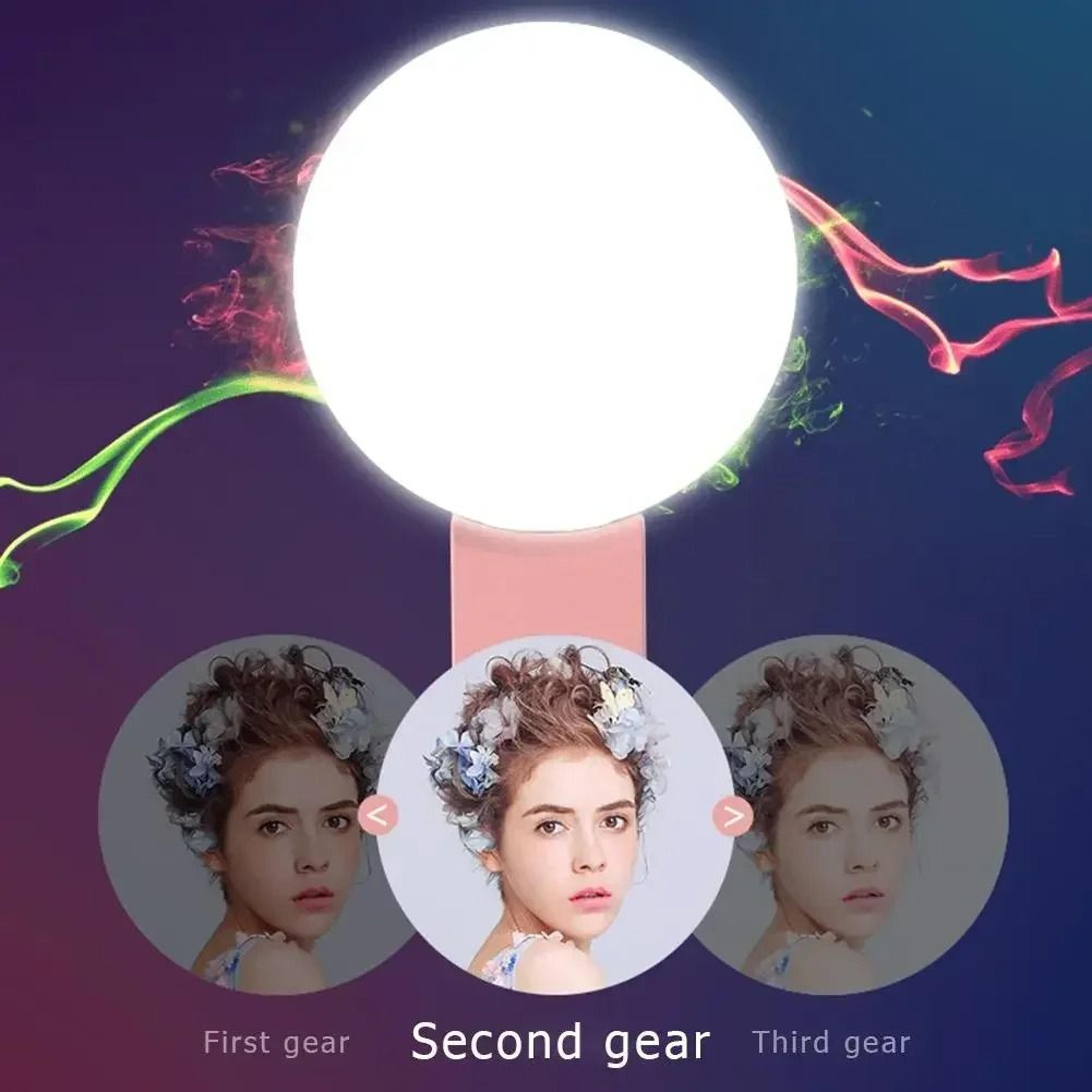 Portable Mini LED Selfie Ring Light  ThreeMode Dimmable ClipOn Fill Light 4