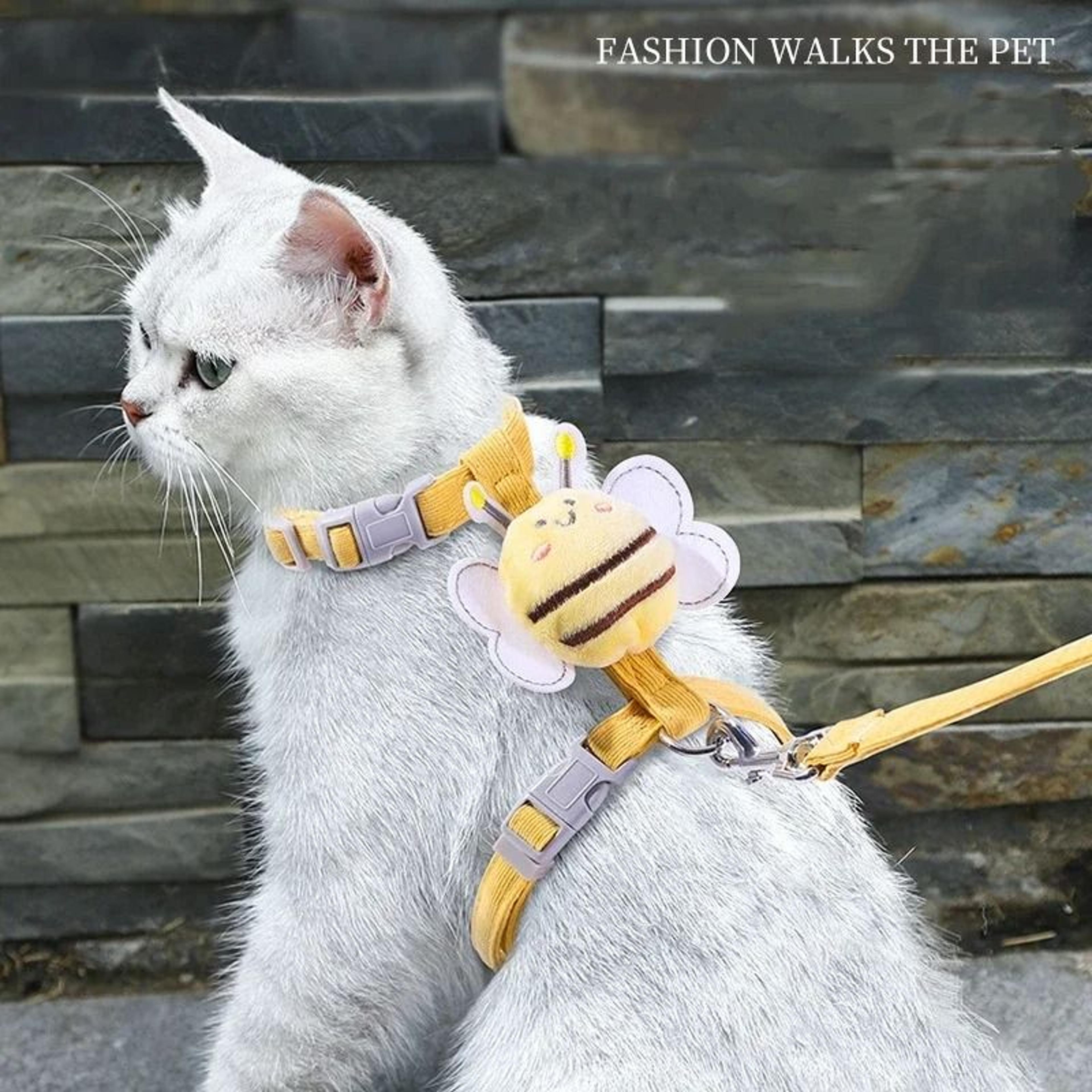 Adjustable Pet Harness  Leash Set  Soft Comfort Walking Gear For Cats  Small Dogs 1
