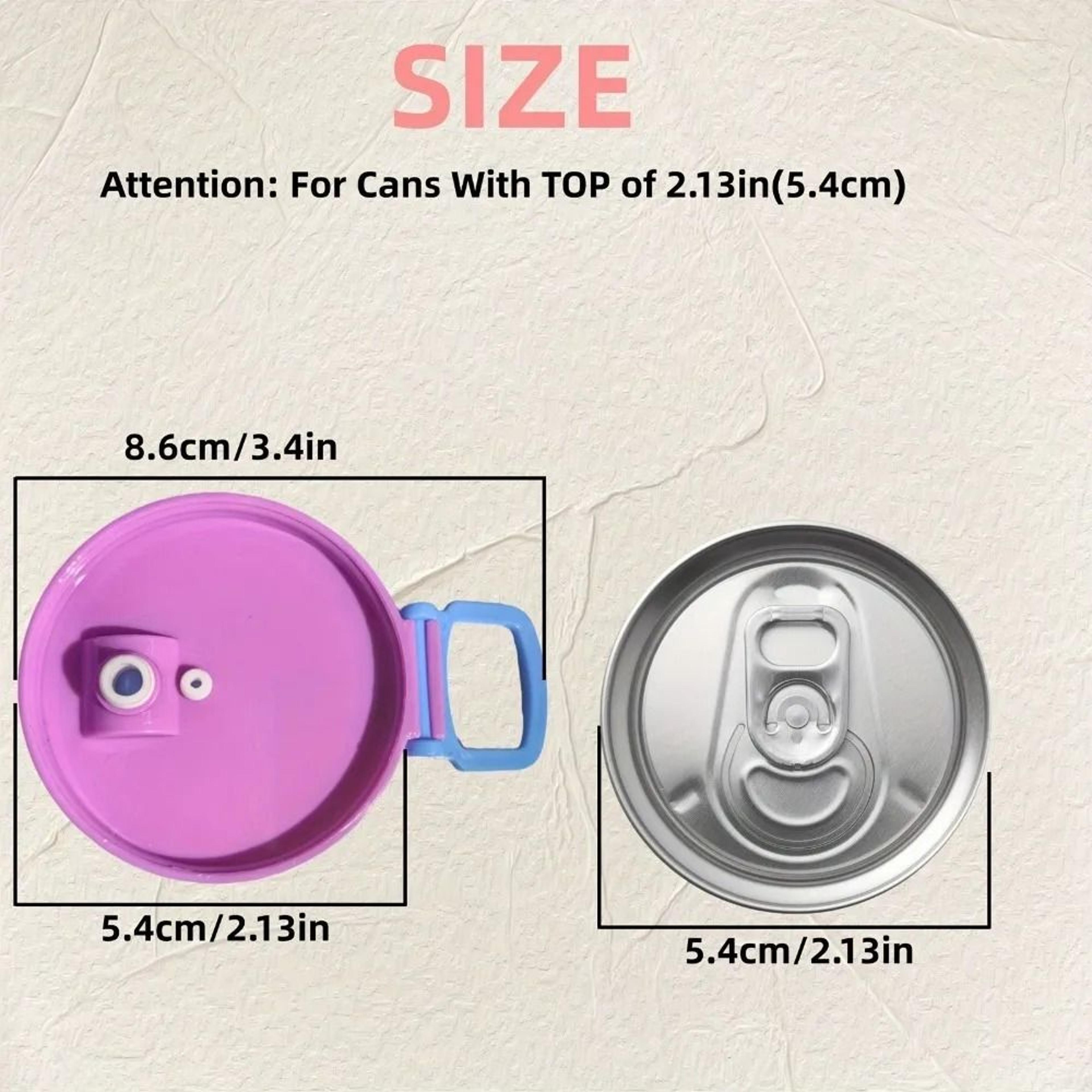 Reusable Silicone Beverage Can Lids  LeakProof Soda Covers With PushButton Straw Port 2