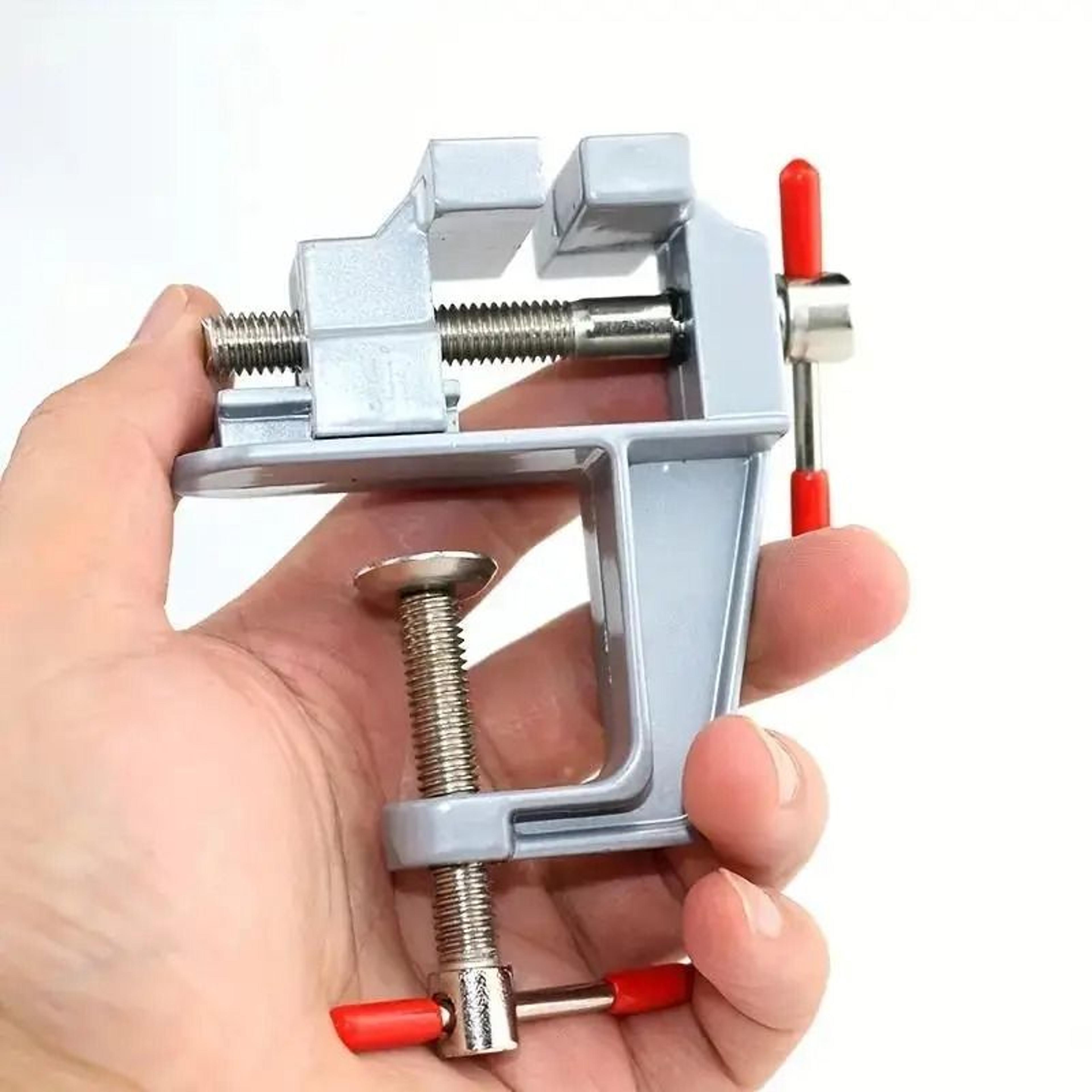Sturdy Mini Aluminum Bench Vise  Adjustable Table Clamp For Crafting Electronics  DIY Projects 2