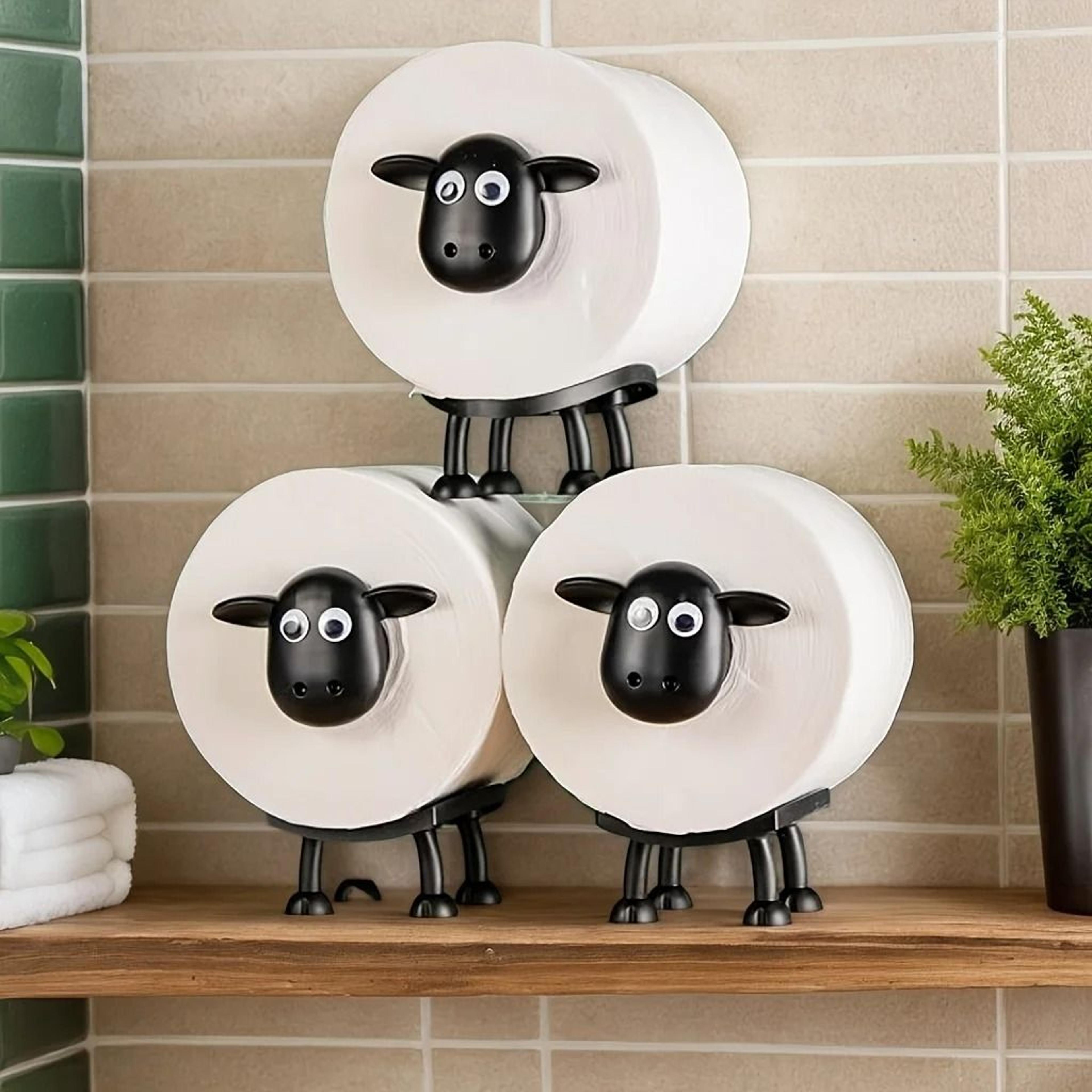 3D Printed SheepShaped Toilet Paper Holder  Whimsical Freestanding Bathroom Decor 0