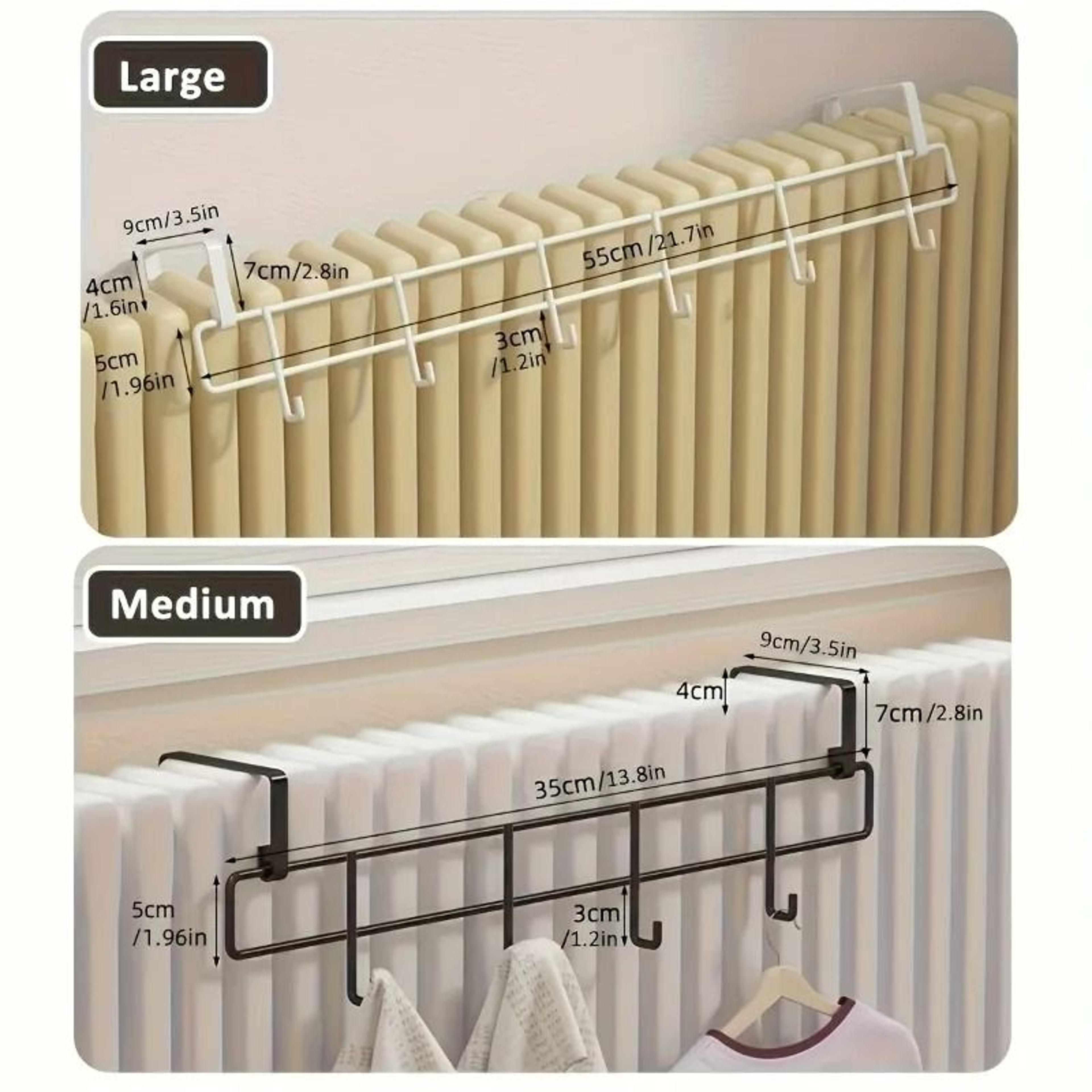 WallMounted Heater Drying Rack  HeavyDuty Metal Hanging Rod For Winter Essentials 3