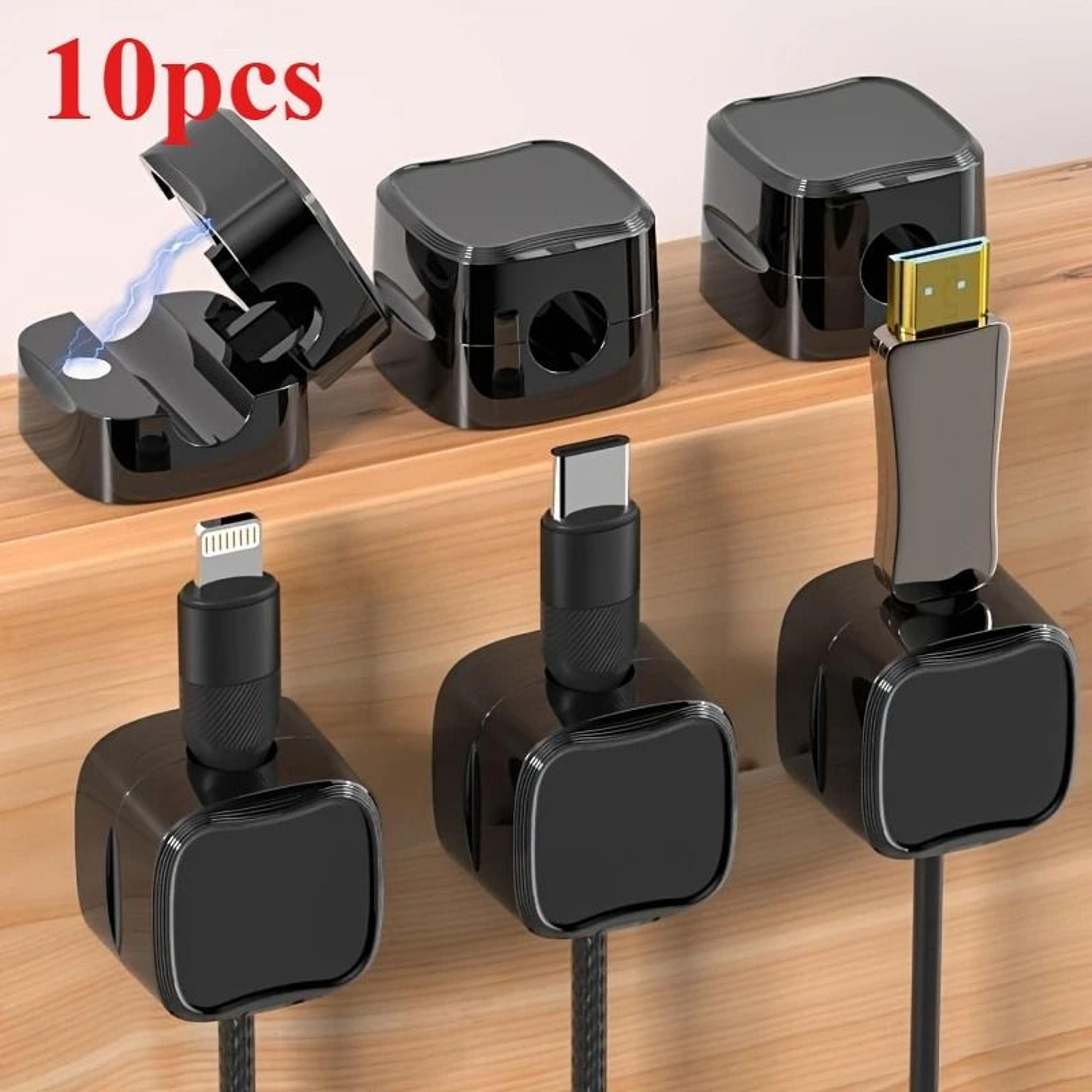 10pcs Magnetic Cable Organizer Set  PunchFree Desktop  Car Cord Clips 6