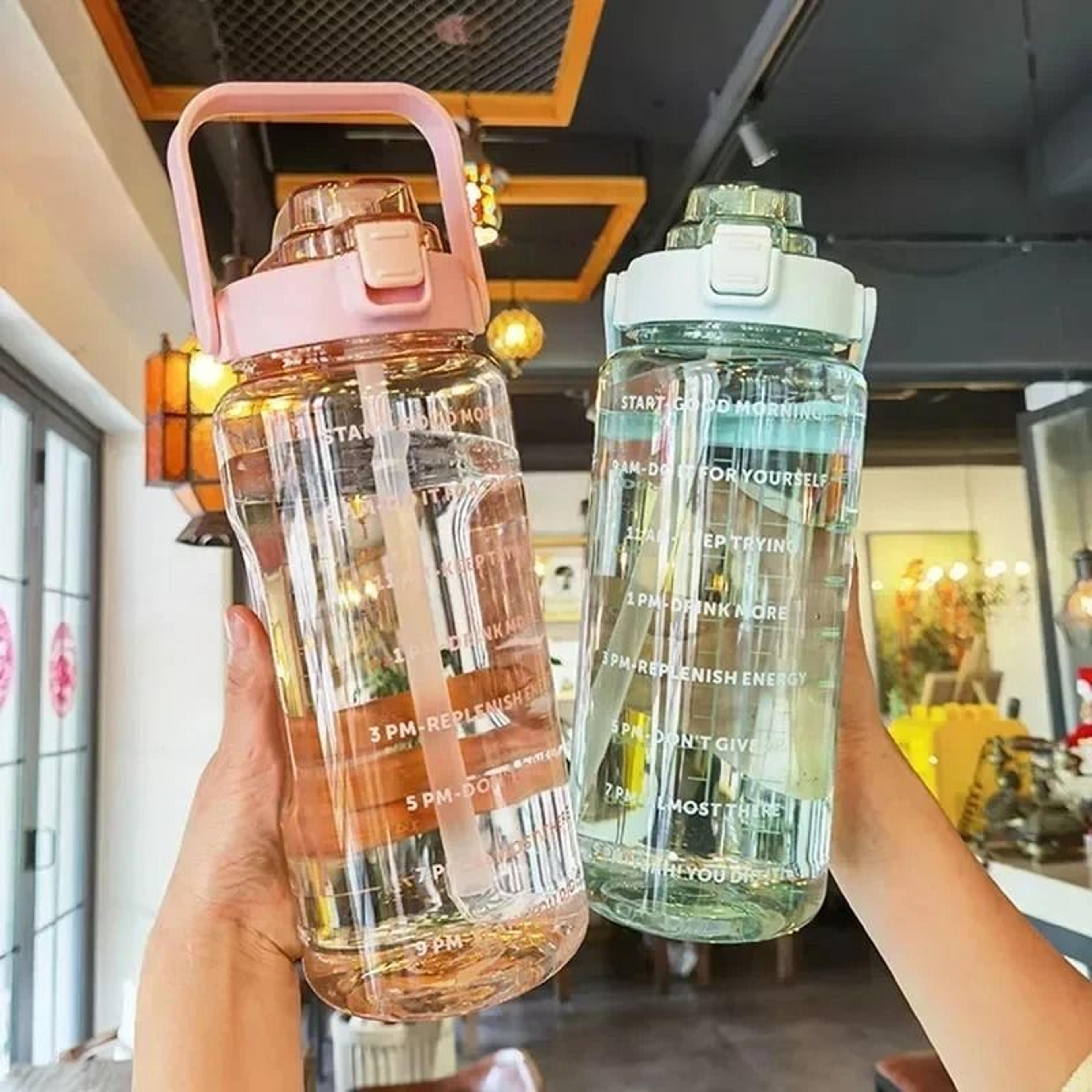 676 Oz 2L Motiviation Time Marker Water Bottle  Large Capacity Fitness Jug 3