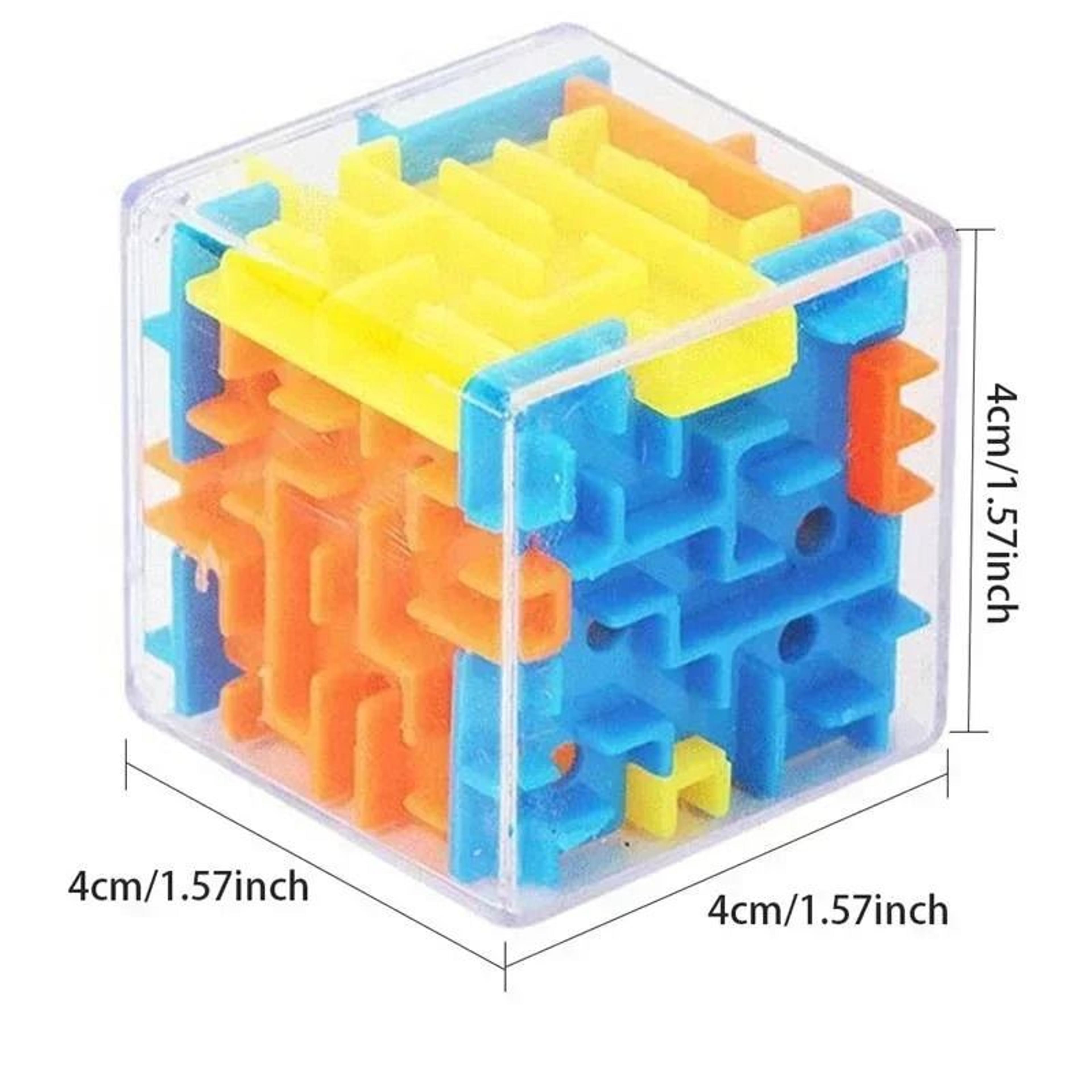 3D Maze Magic Cube  SixSided Transparent Puzzle  Stress Reliever Toy 3