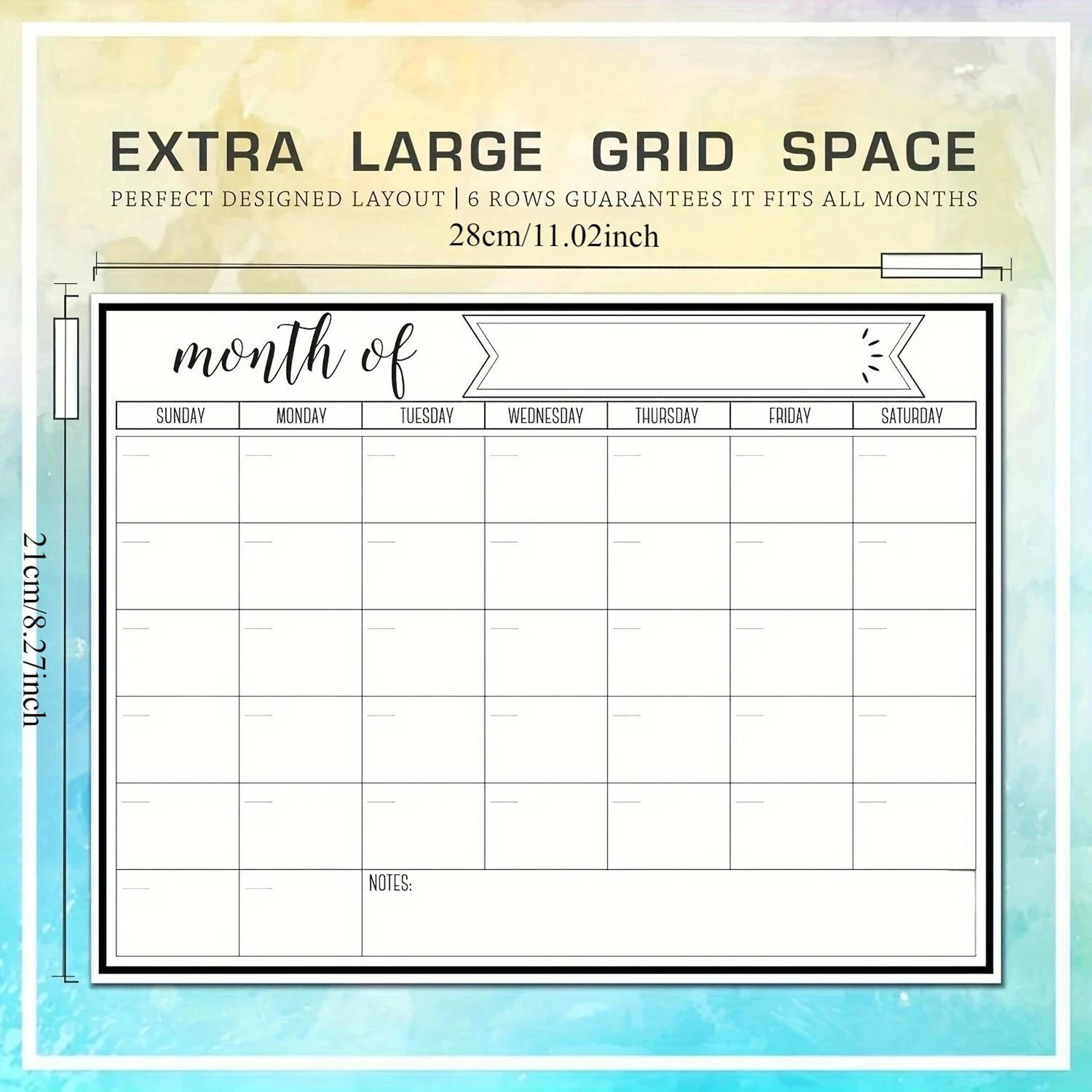 Magnetic Fridge Calendar  Strong Magnetic Backing  Smooth Dry Erase Surface 4
