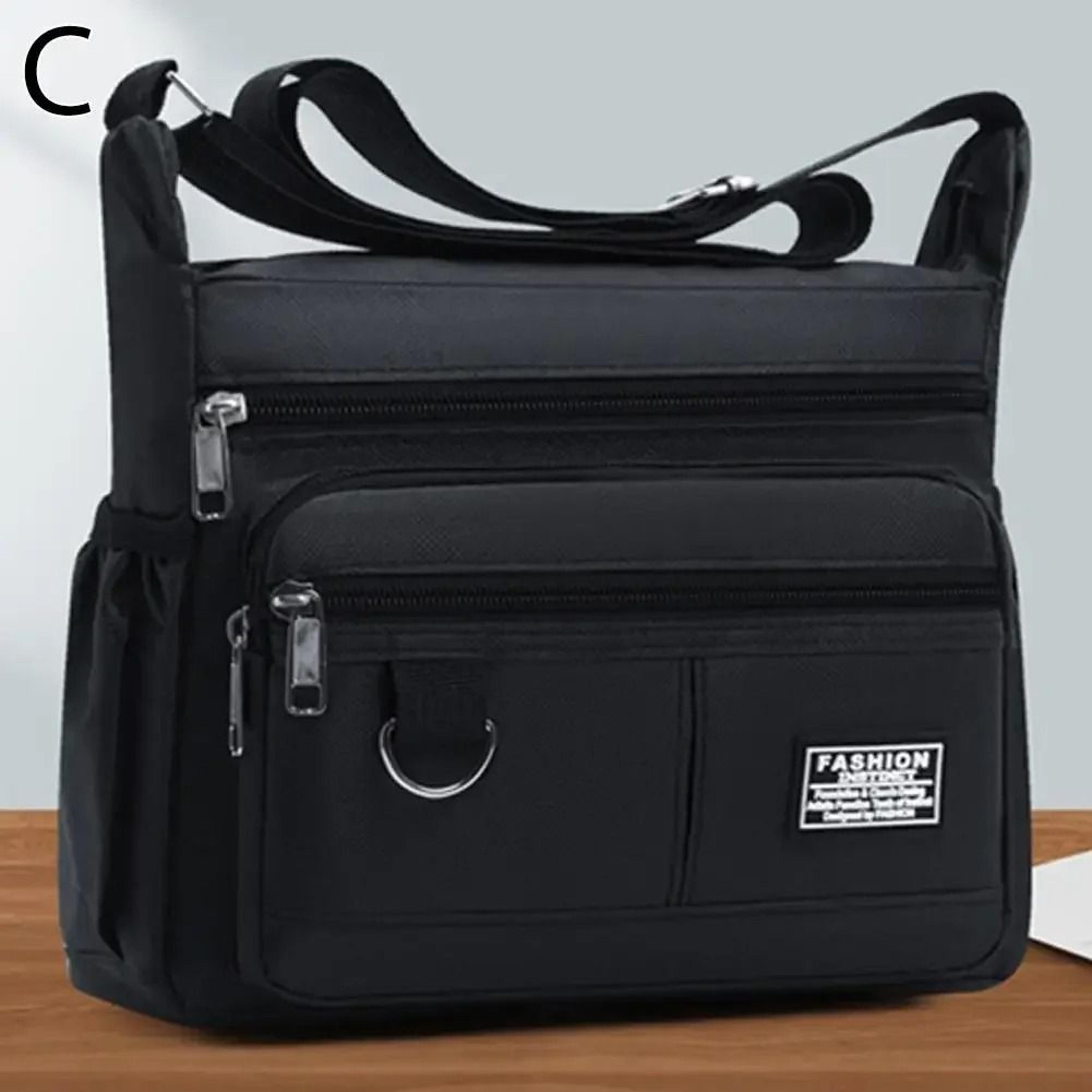 MultiFunctional Mens Crossbody Bag  Large Capacity WearResistant Oxford Shoulder Bag 8