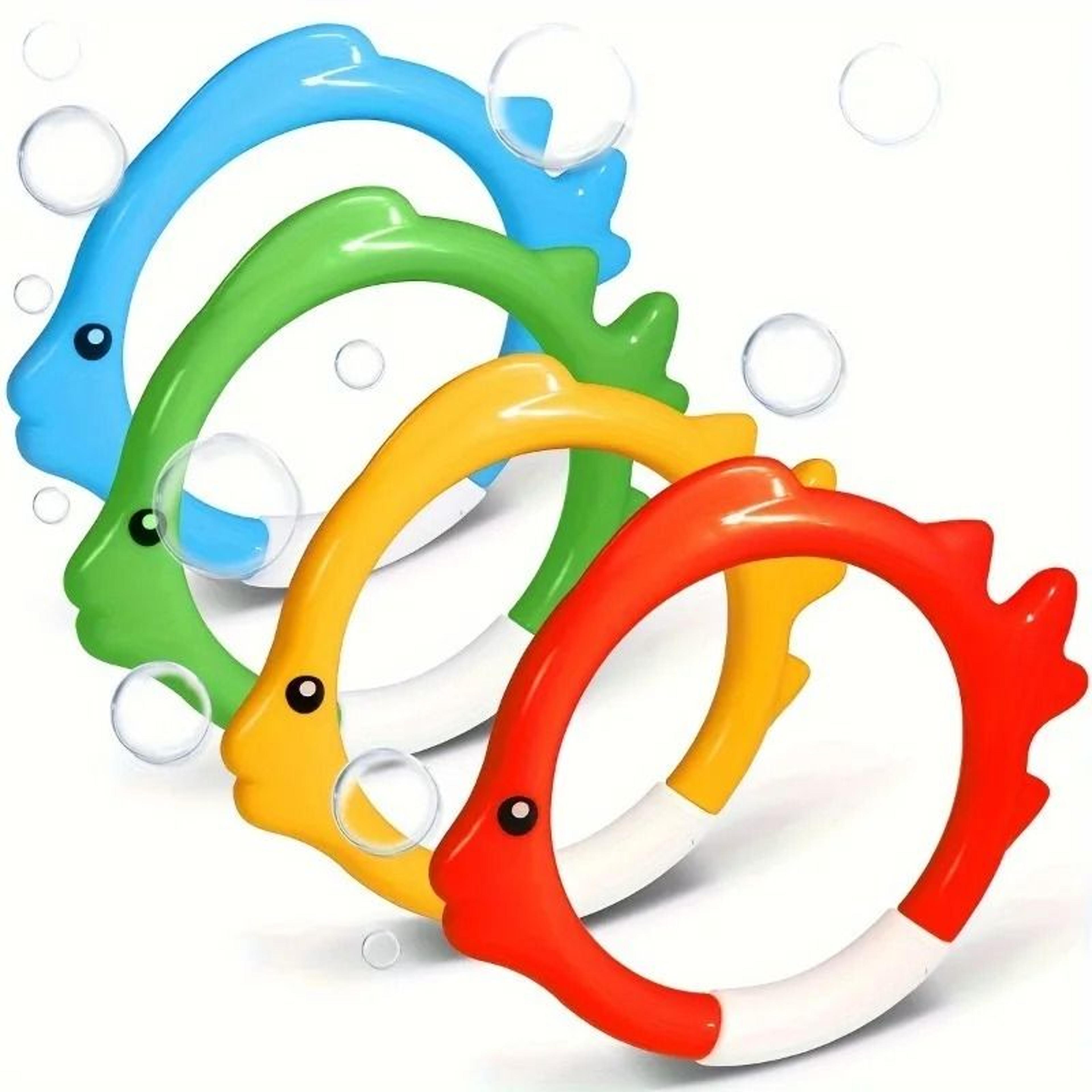 Diving Rings Training Set  Underwater Swim Gear  FishShaped Pool Toys 4