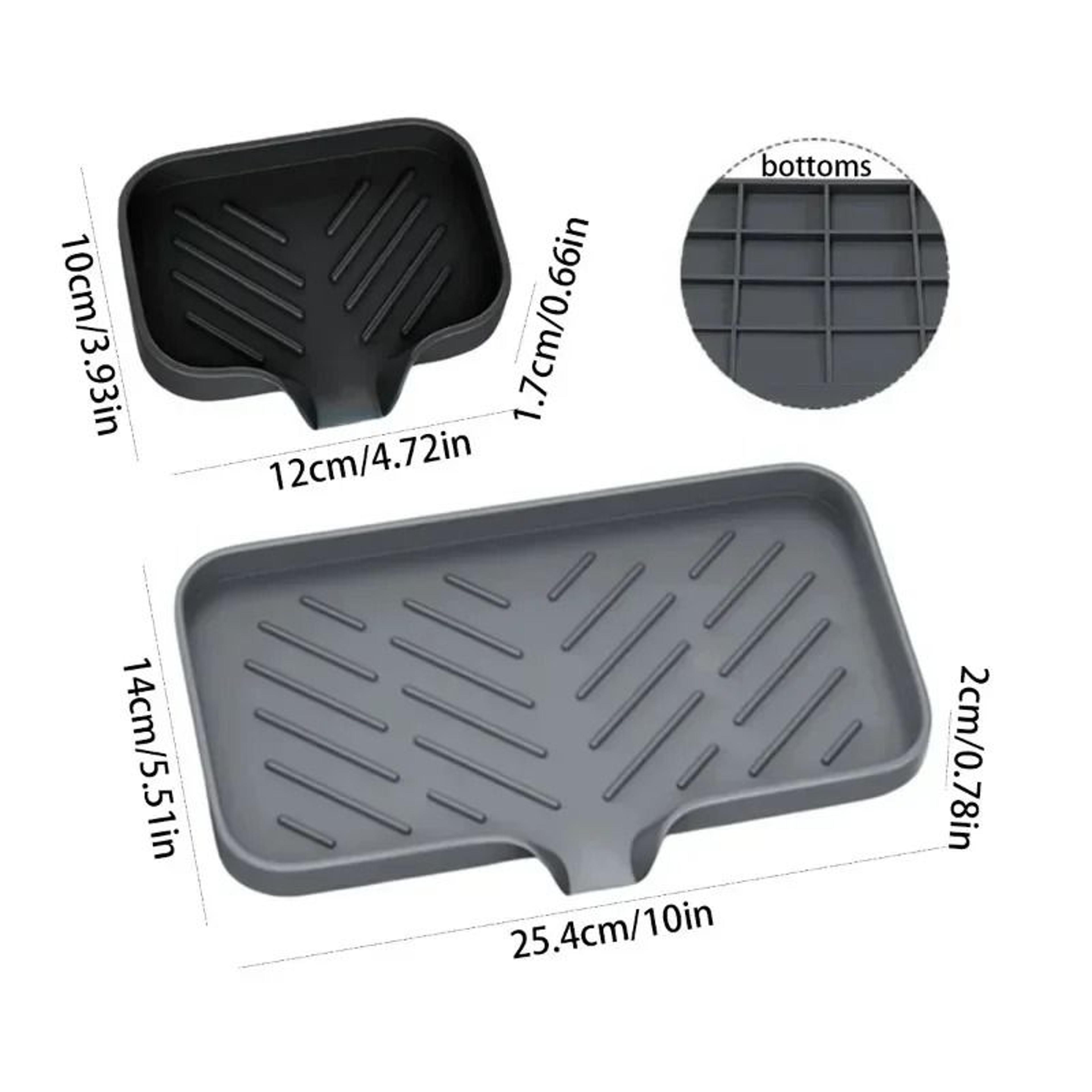 Silicone Kitchen Sink Sponge Holder  SelfDraining  AntiSlip Soap Dish 2