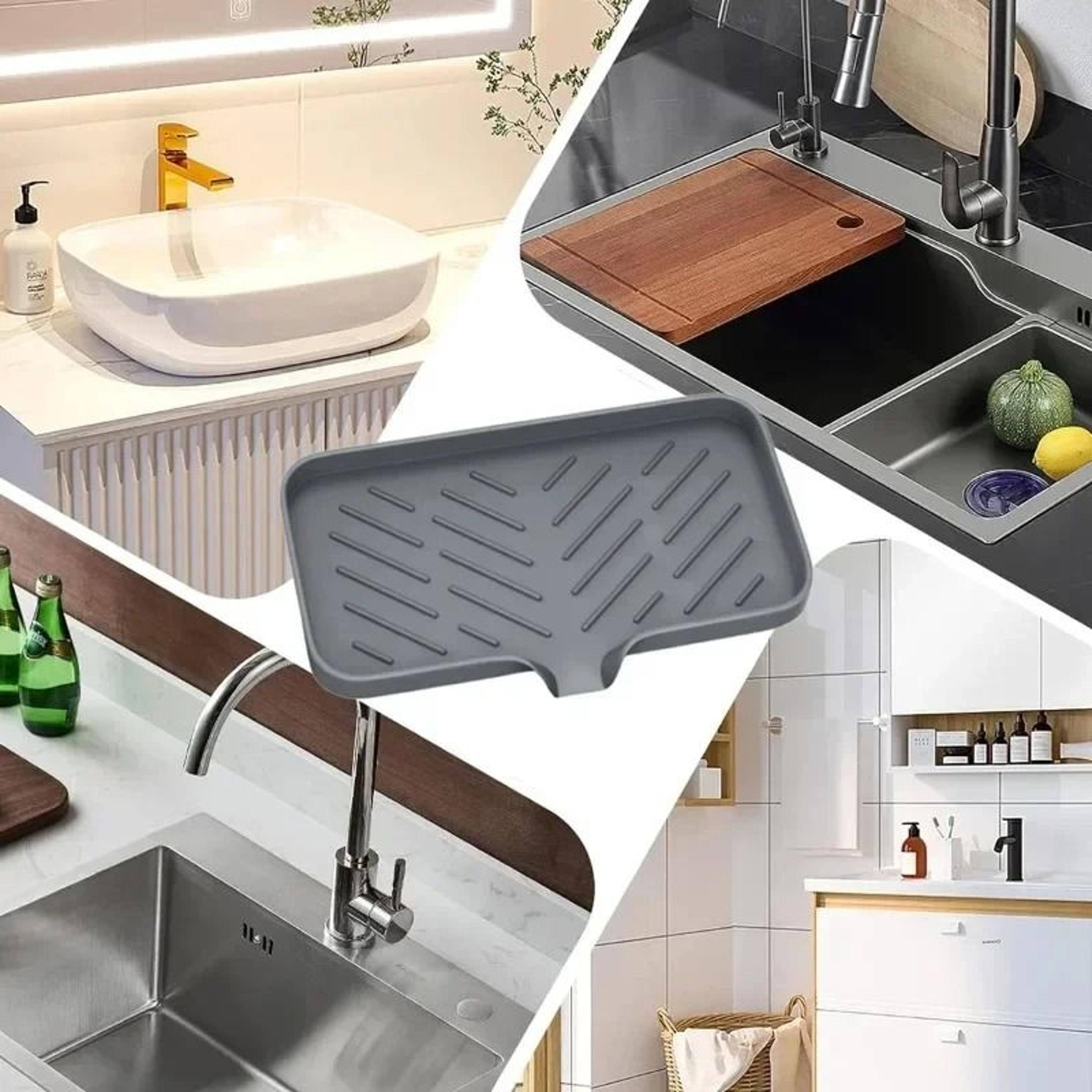 Silicone Kitchen Sink Sponge Holder  SelfDraining  AntiSlip Soap Dish 6