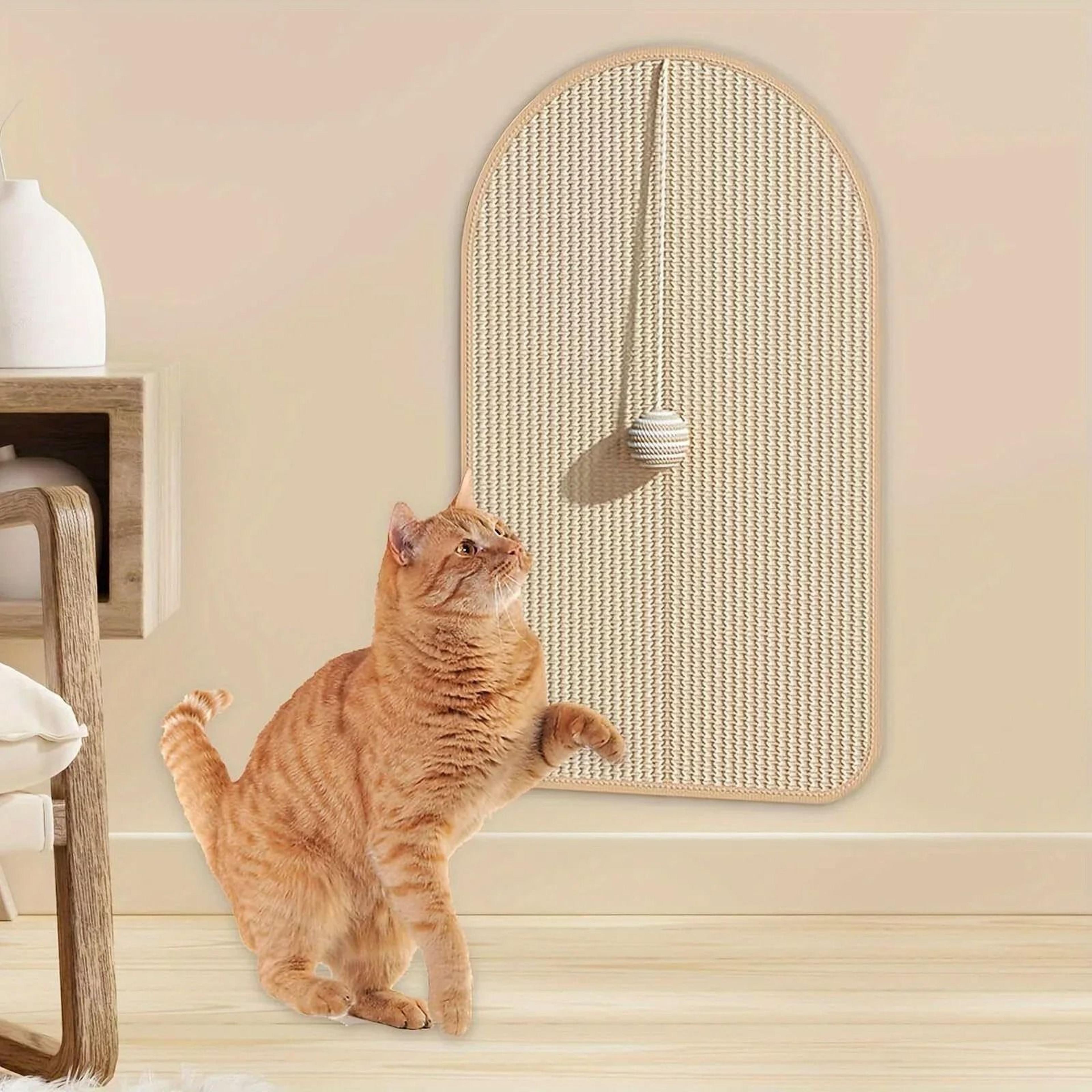 Durable Sisal Cat Scratch Pads  SelfAdhesive Wall  Furniture Protector 1