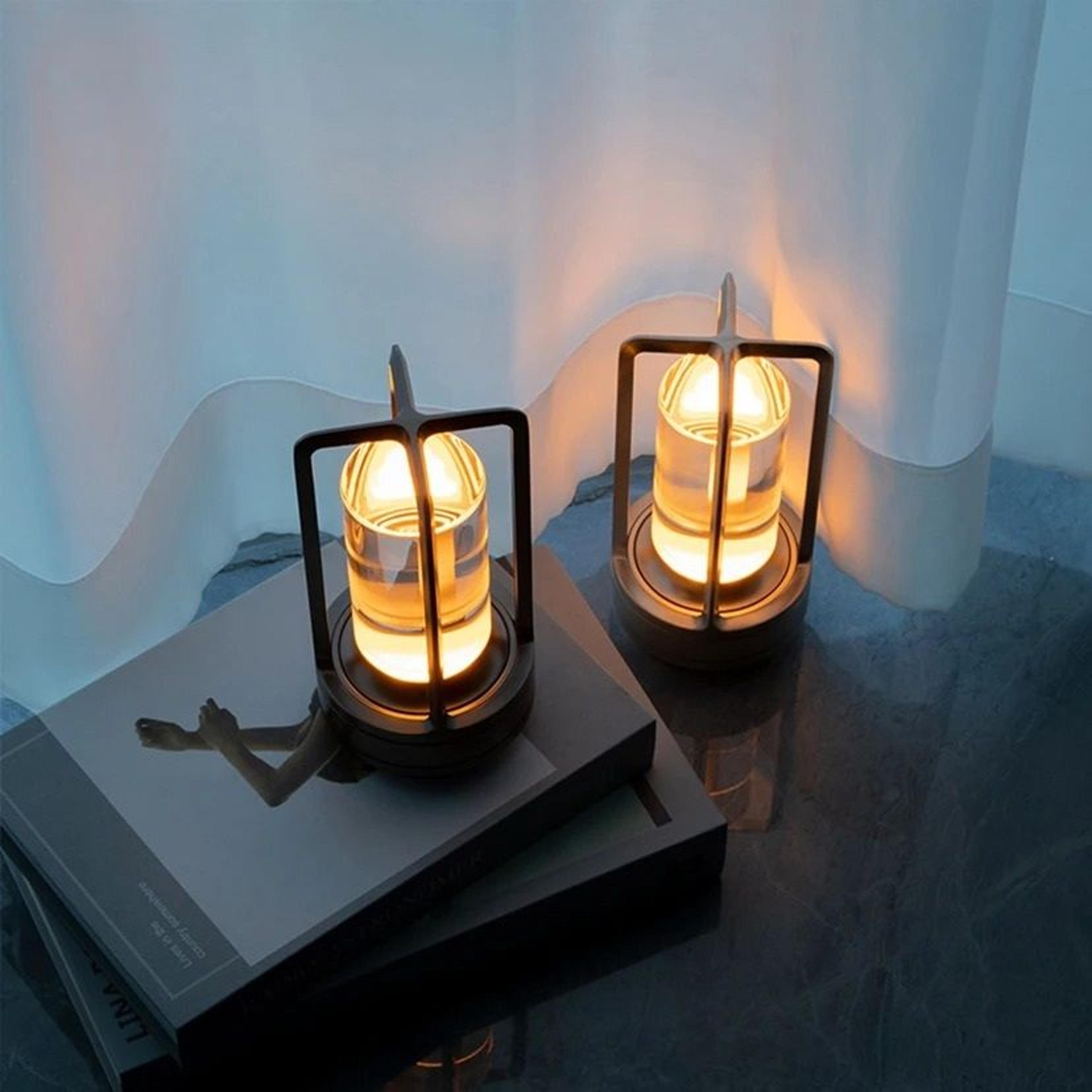 Aluminum Alloy Crystal Table Lamp  LED Rechargeable Touch Atmosphere Light 0