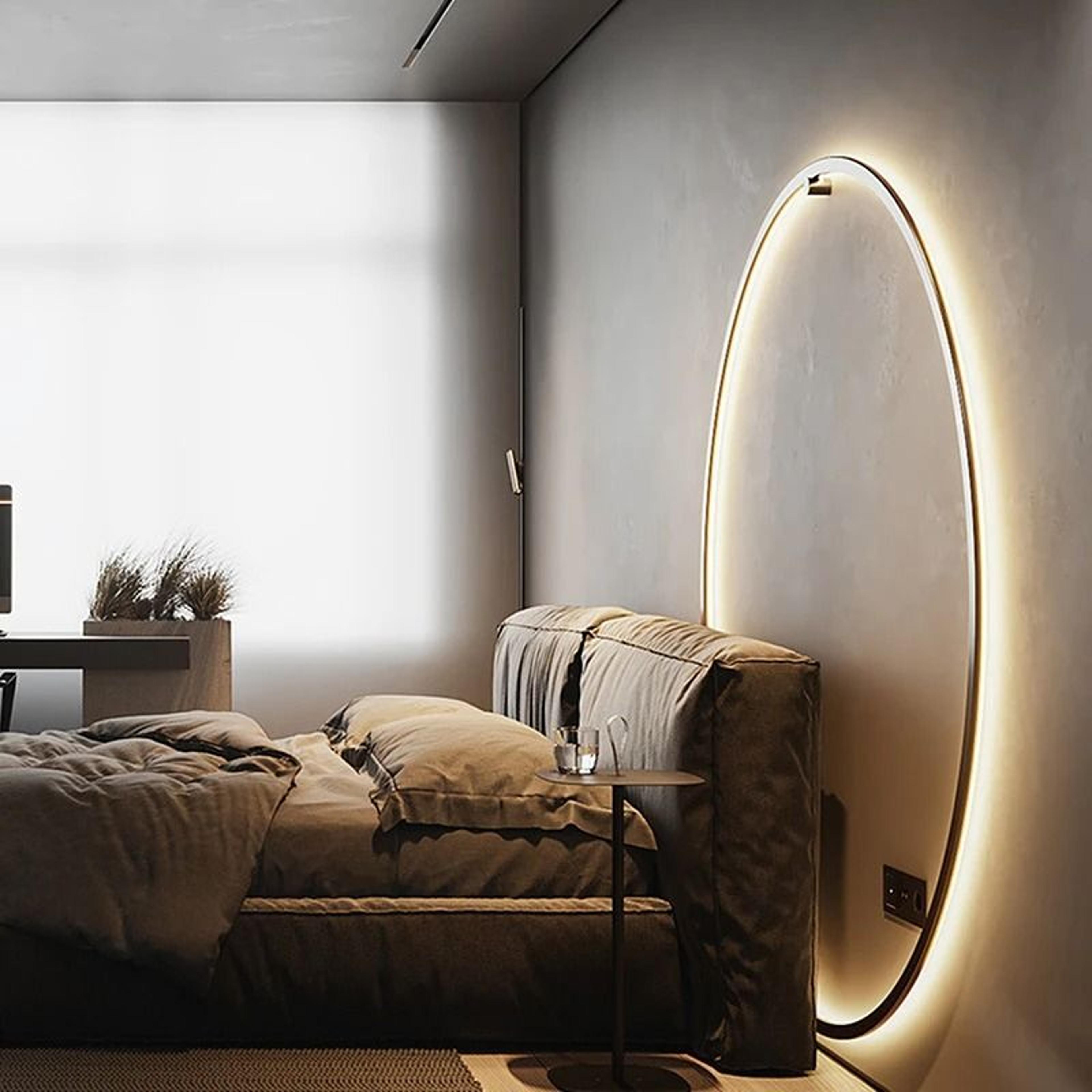 Modern Large Circle LED Wall Sconce  Sleek Tricolor Indoor Lighting 4