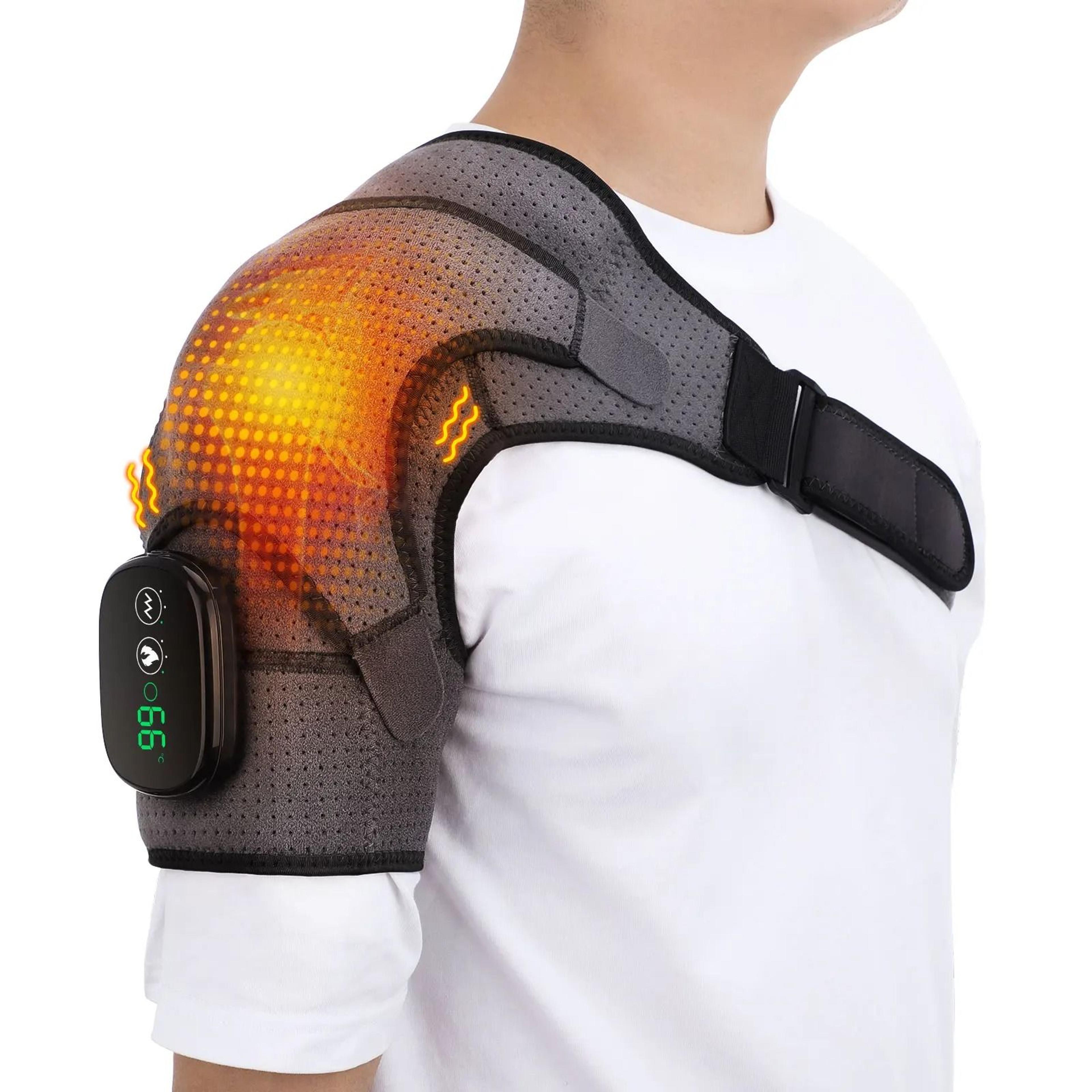 Electric Heating Shoulder Brace  LED Display Vibration Massage Support Belt 0