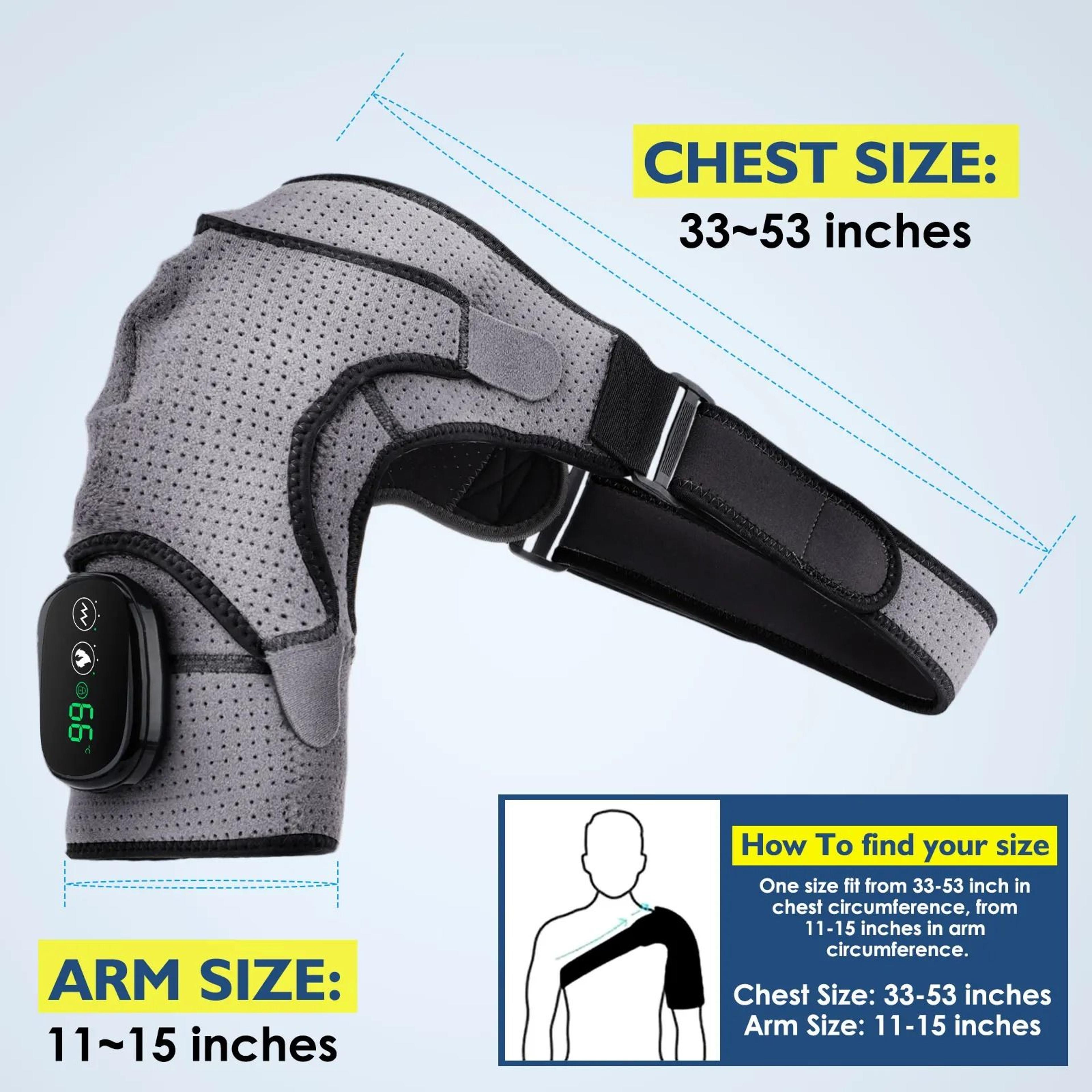 Electric Heating Shoulder Brace  LED Display Vibration Massage Support Belt 6