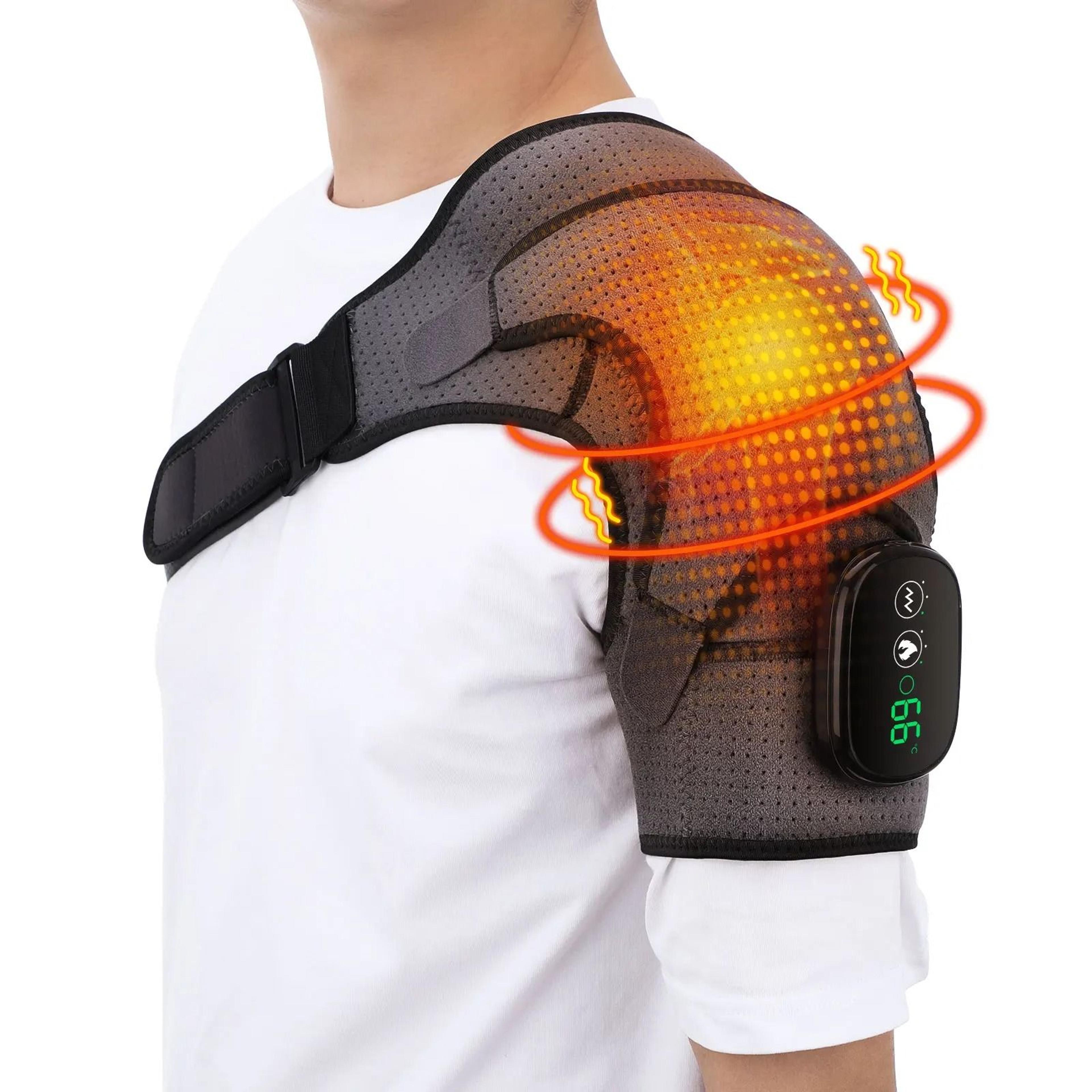 Electric Heating Shoulder Brace  LED Display Vibration Massage Support Belt 8