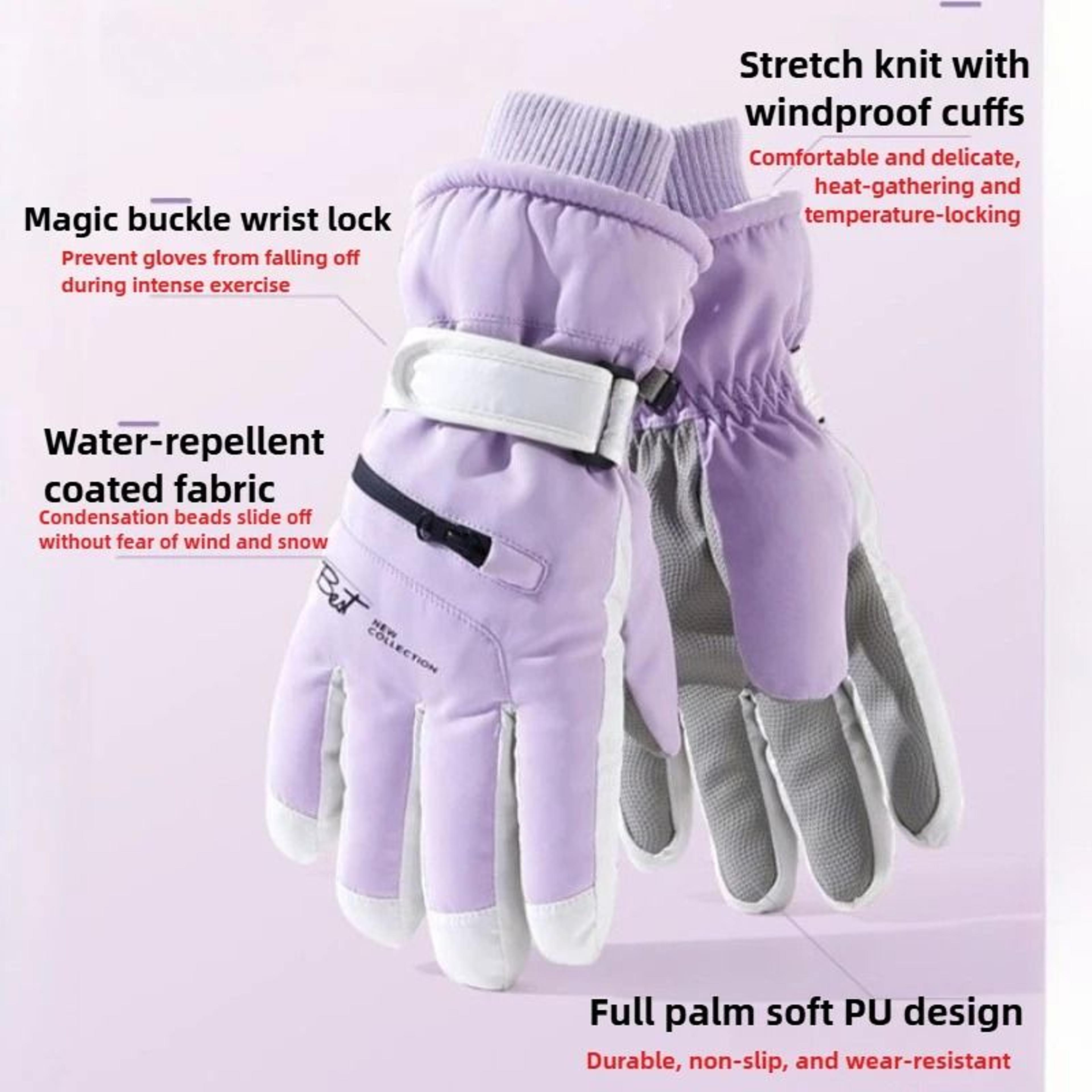 Winter Cycling  Ski Gloves  Waterproof Thermal Protection With Touchscreen Pocket 3