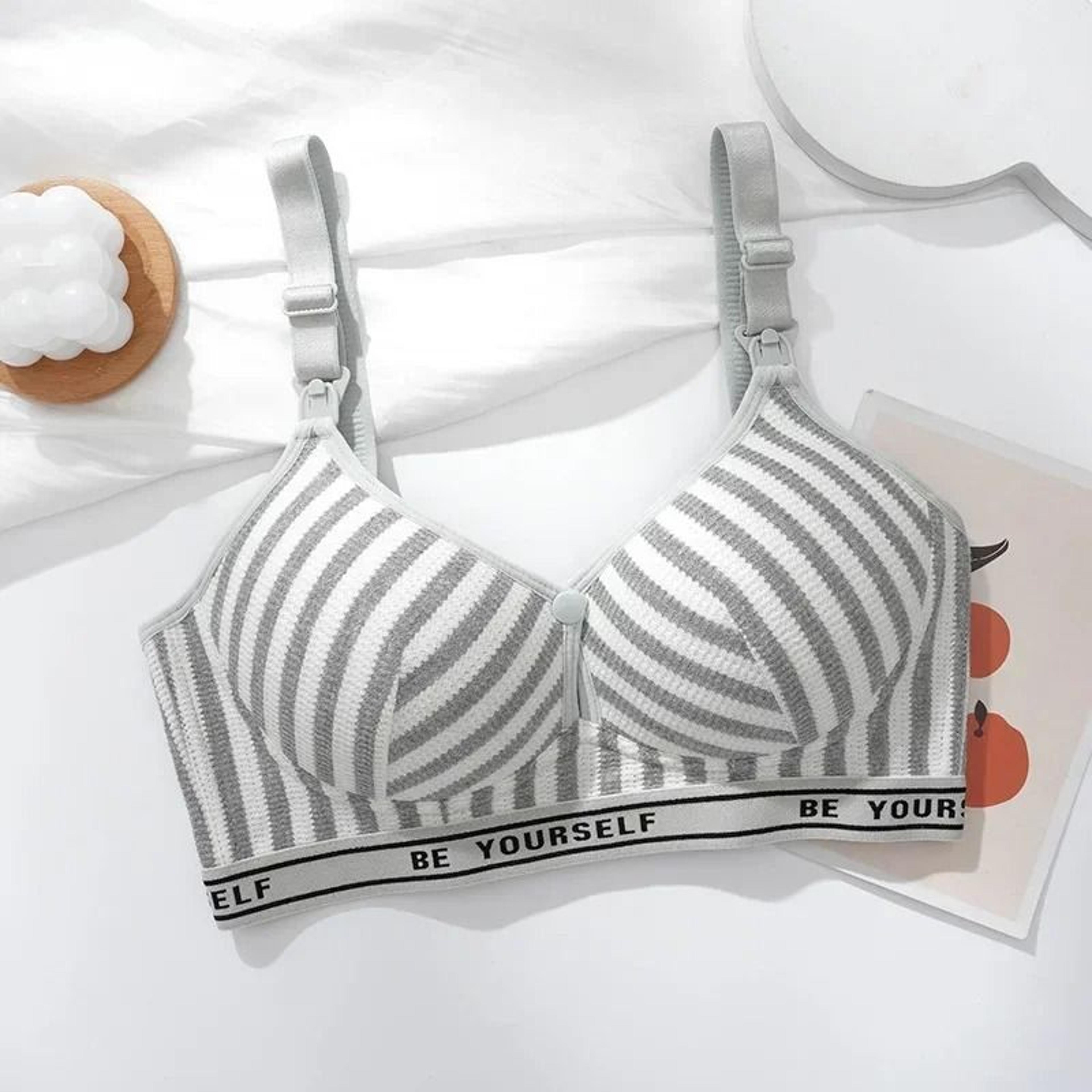 Womens Cotton Maternity Nursing Bra  Wireless Comfort For Breastfeeding 3