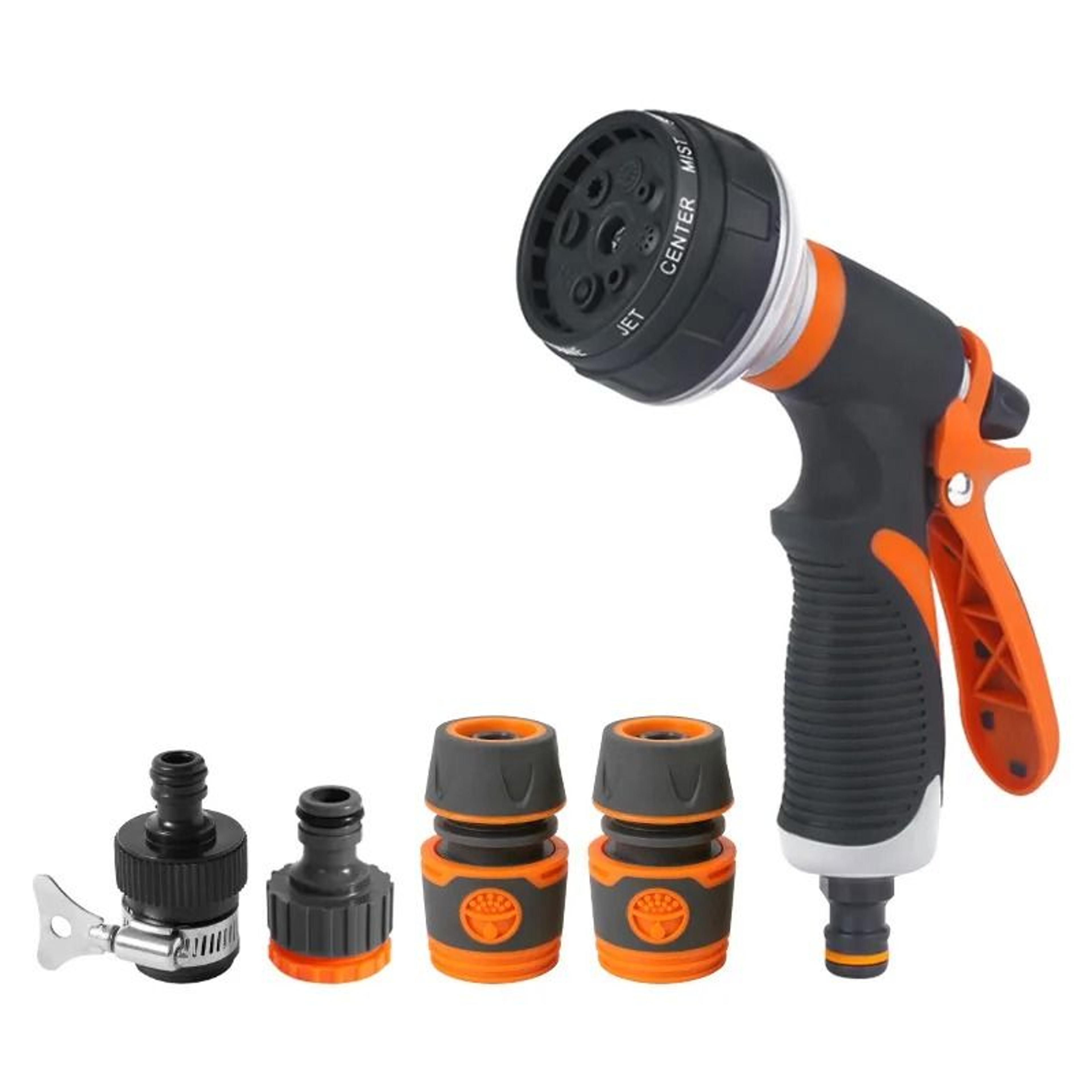 8Mode HighPressure Garden Watering Gun  Adjustable Irrigation Sprayer 12