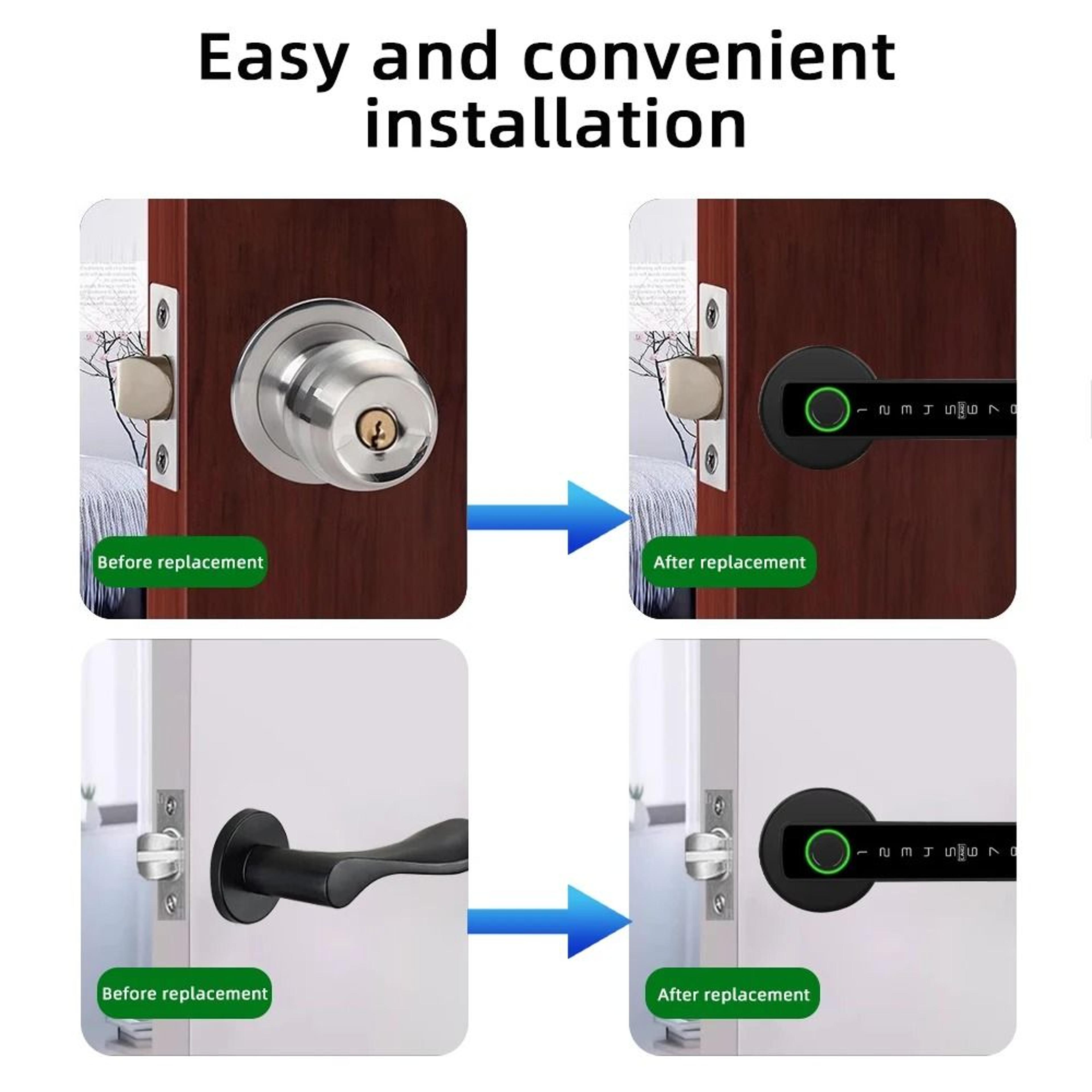 Tuya Smart Fingerprint Door Lock With Digital Keypad And App Access 2