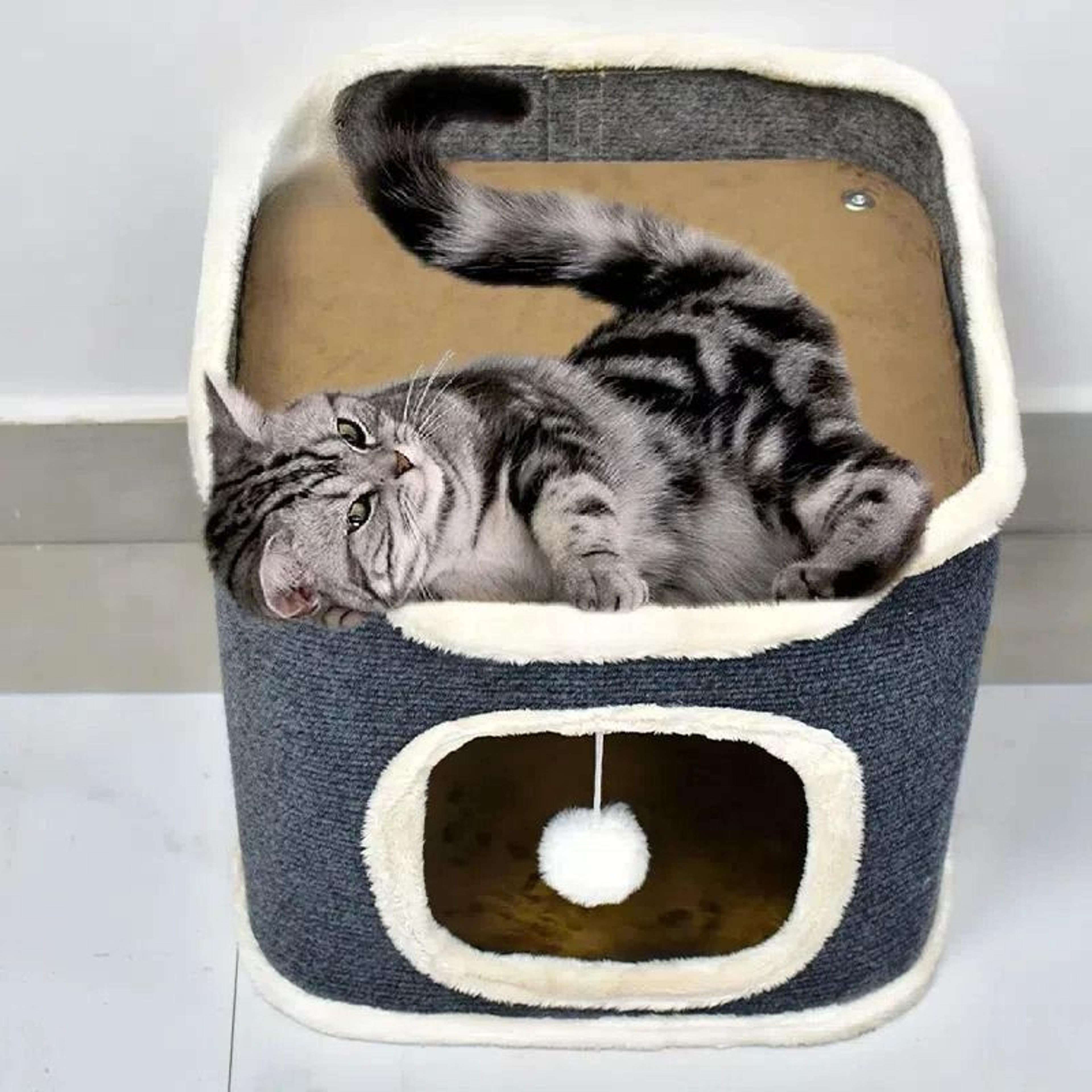 MultiTiered Luxury Cat Villa And Winter Pet Cave 4