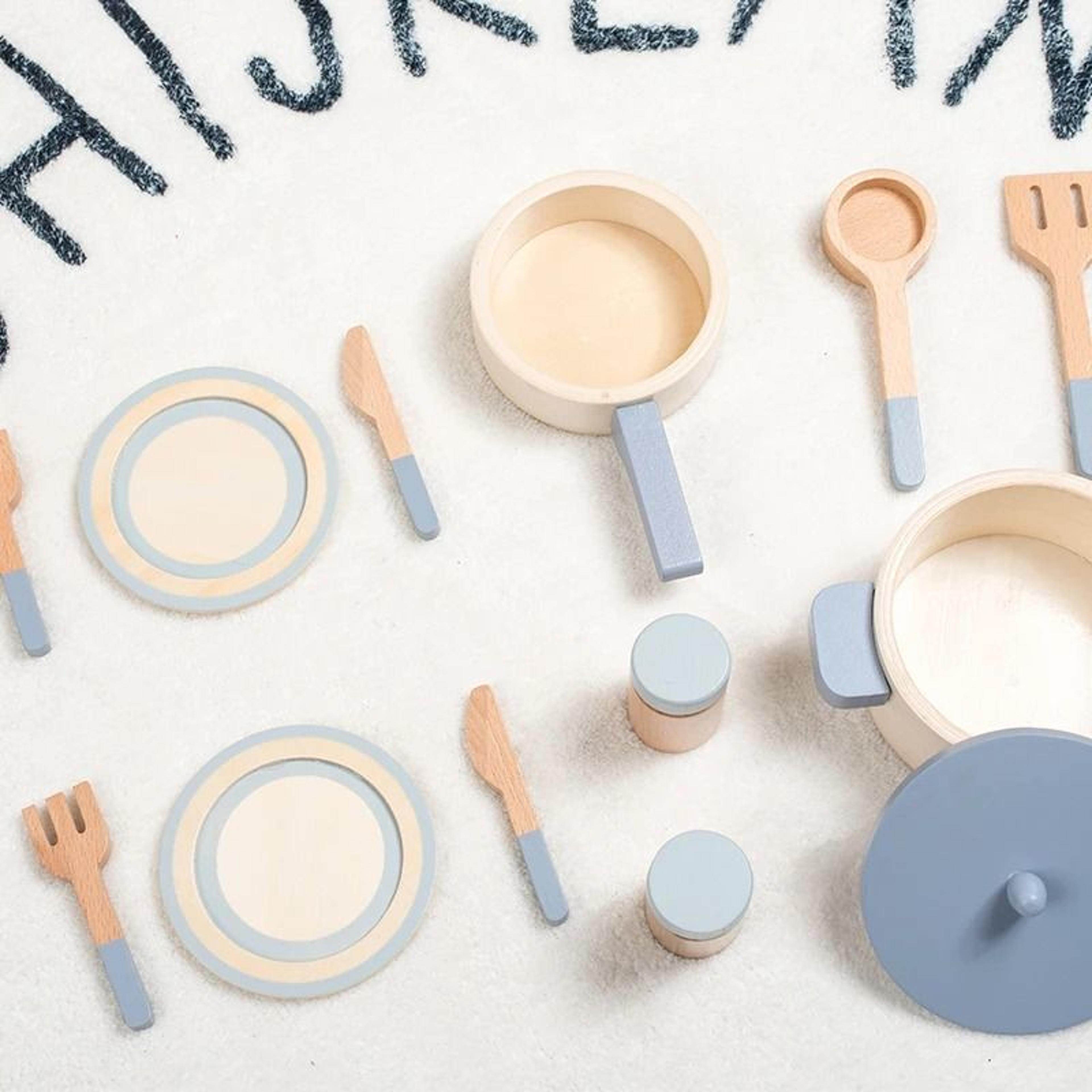 Premium Wooden Simulation Kitchen And Culinary Play Set 3