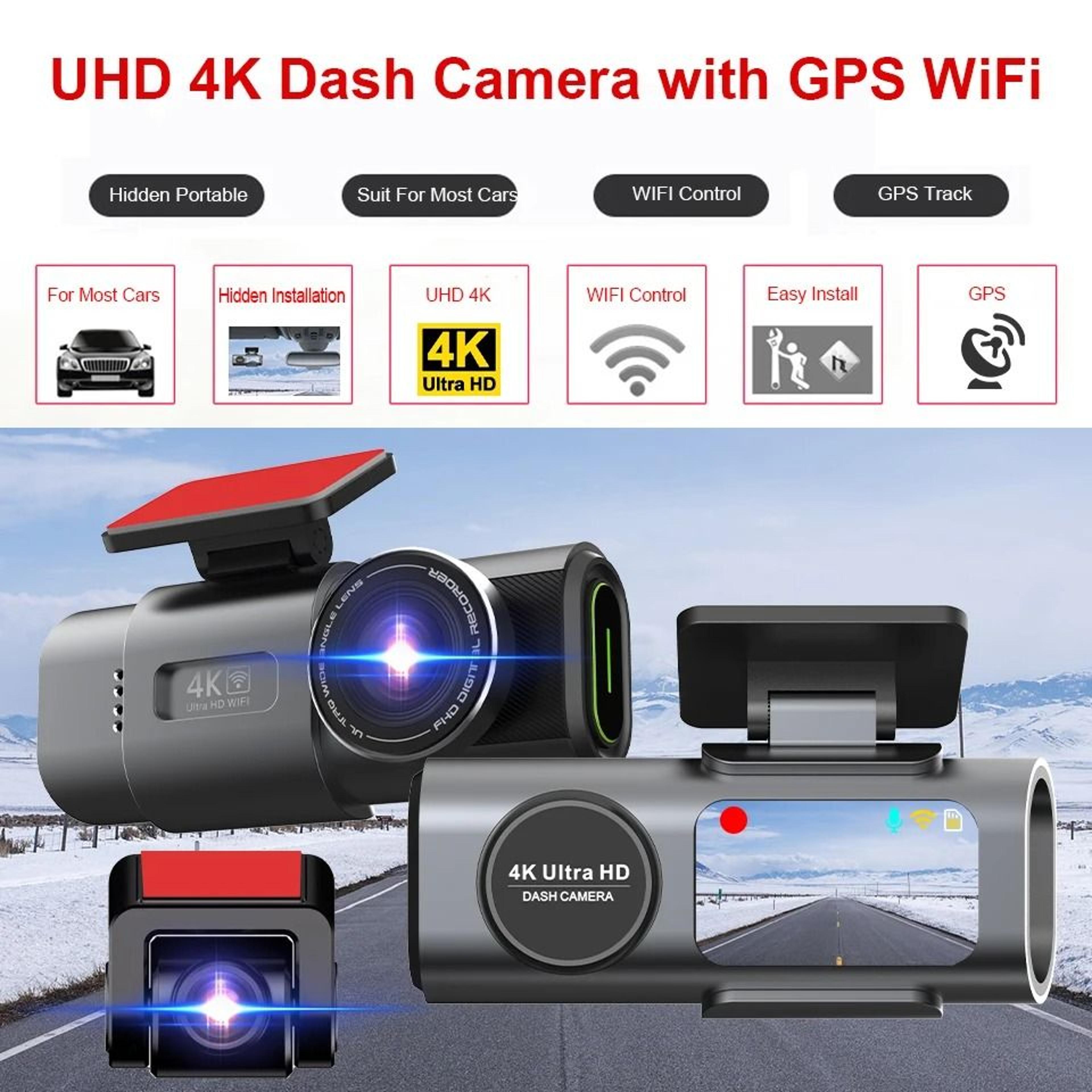 4K Mini Dashcam With GPS WiFi And Dual Lens System 1