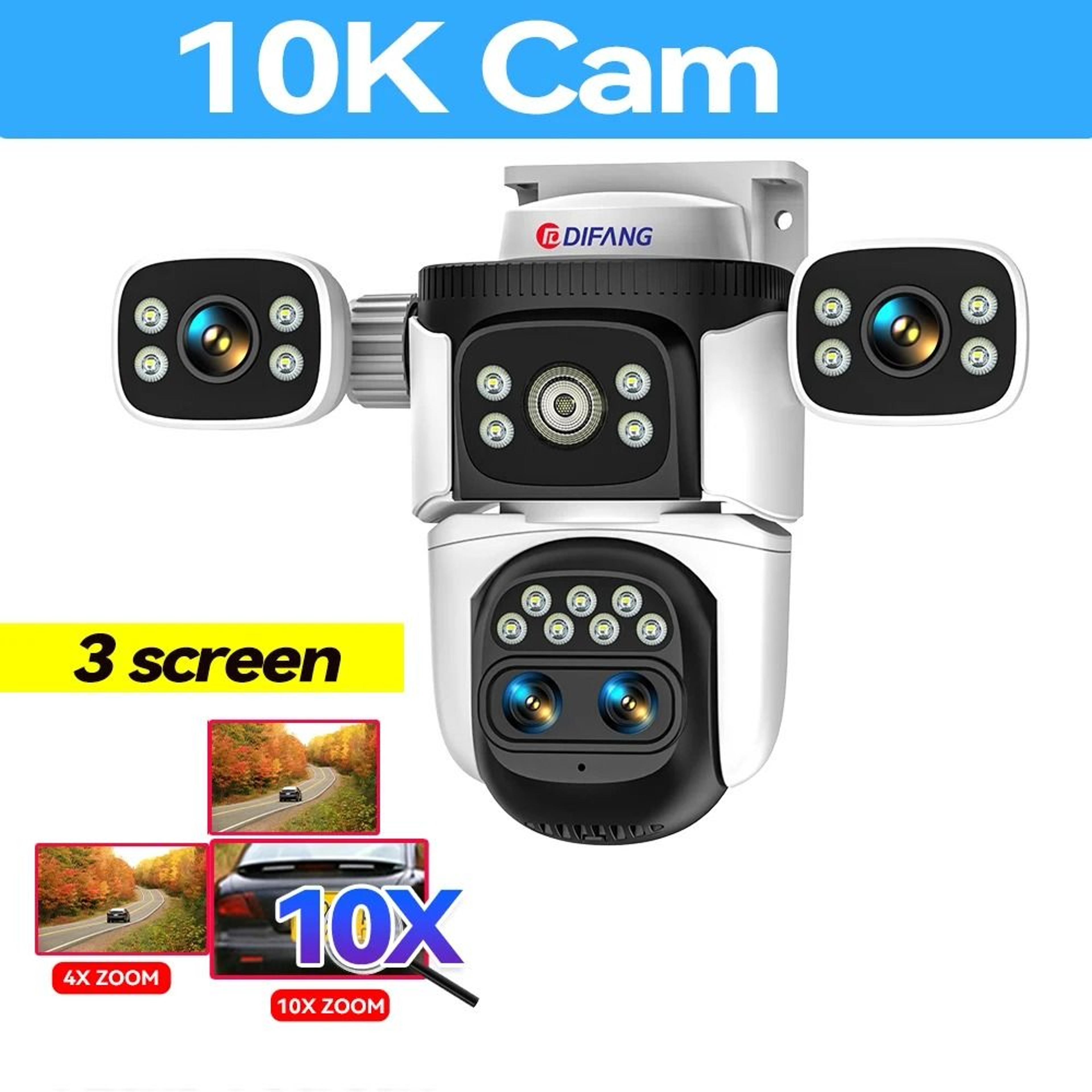 10K UHD WiFi6 ThreeScreen Outdoor Security Camera 4