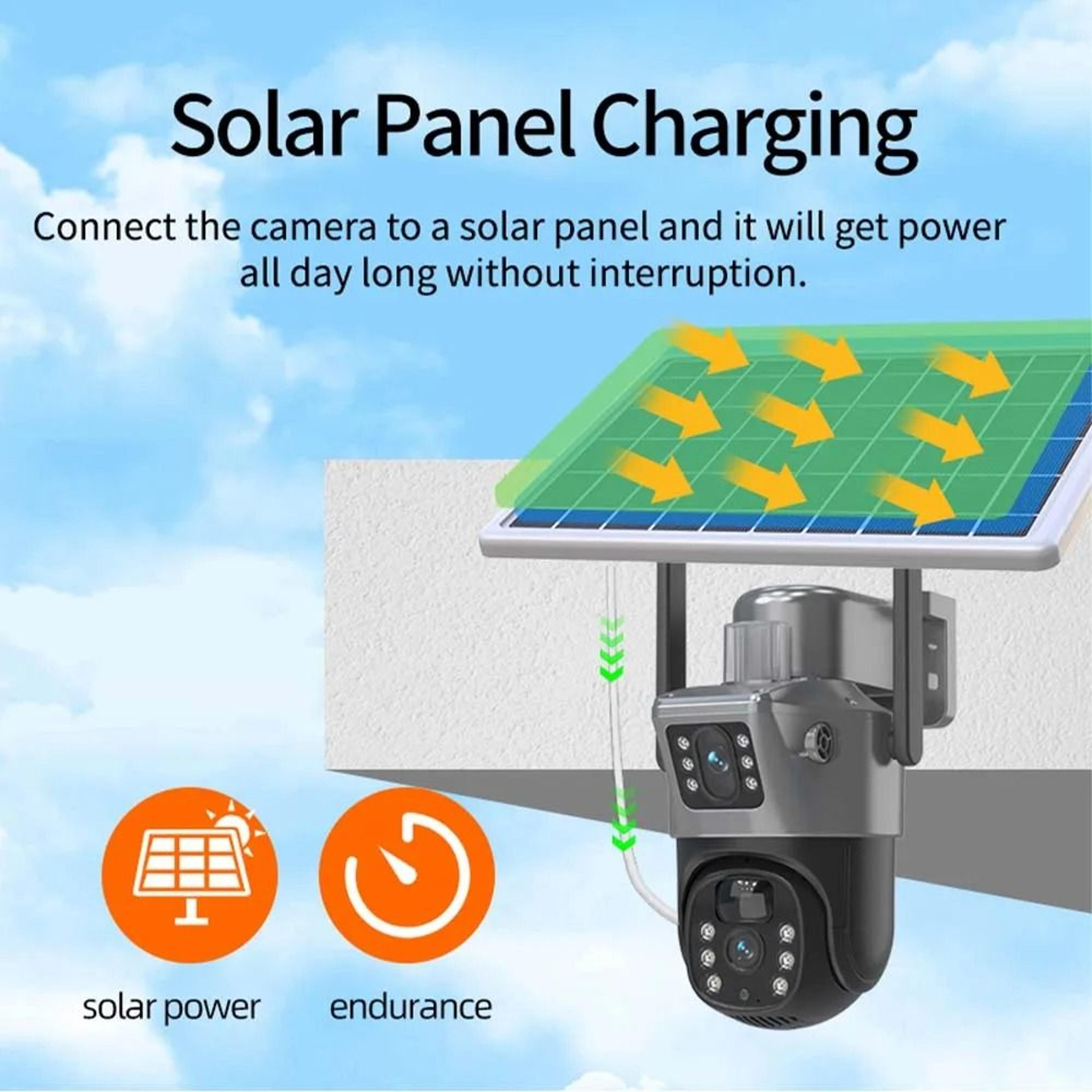 8MP 4K WiFi Dual Lens Solar Security Camera 2