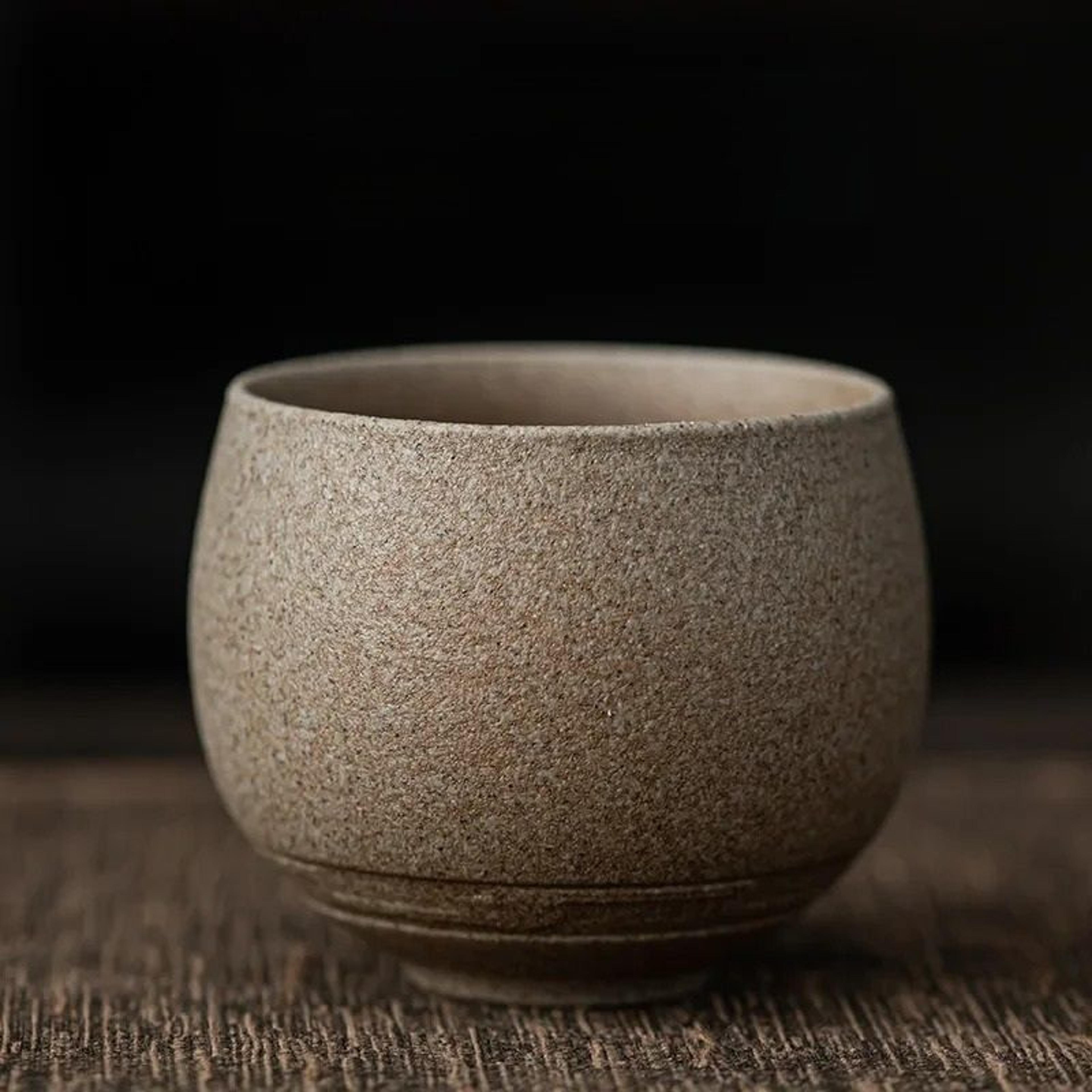 Japanese Handmade Rough Pottery Tea Cup 10