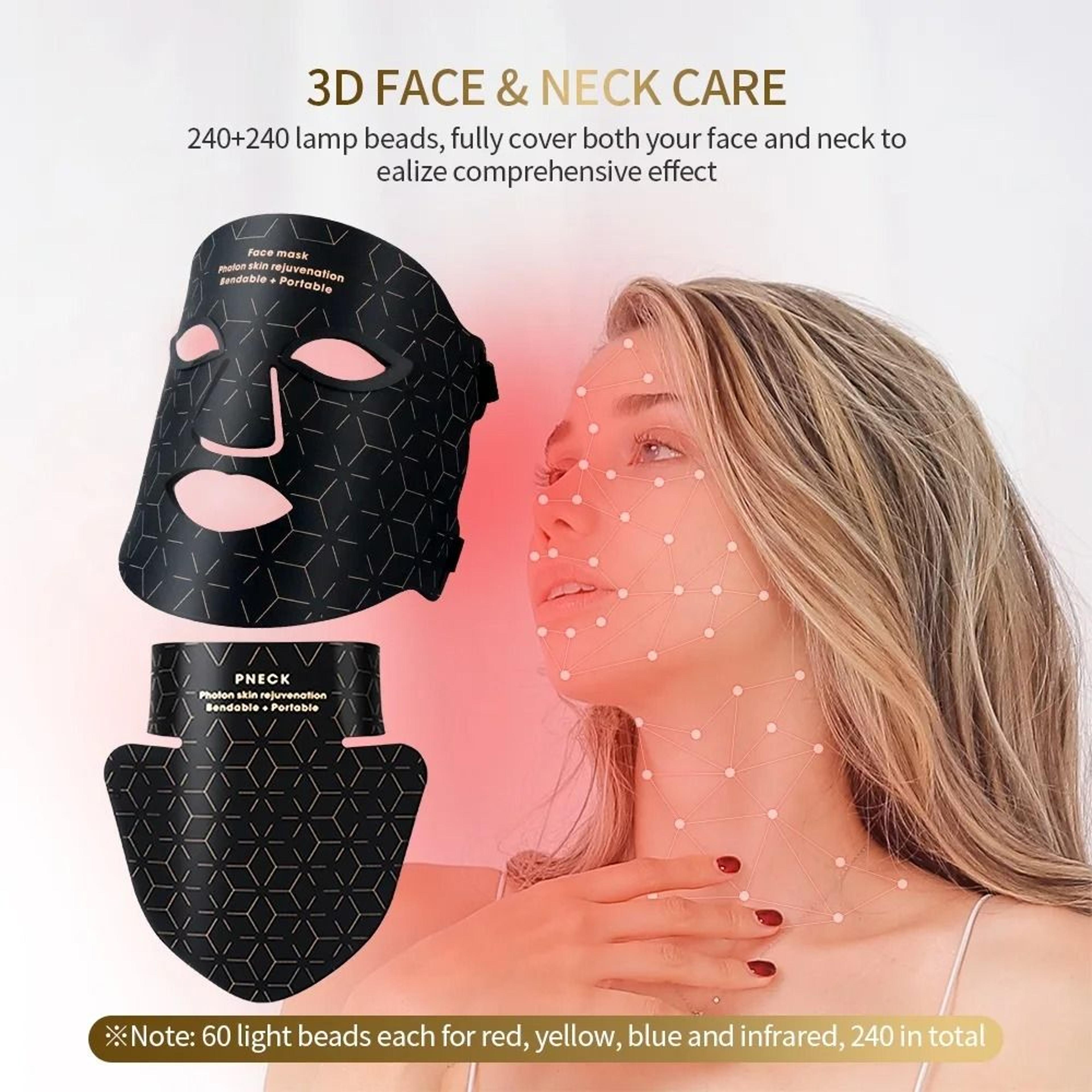 3D Silicone Face And Neck LED Phototherapy Mask 2